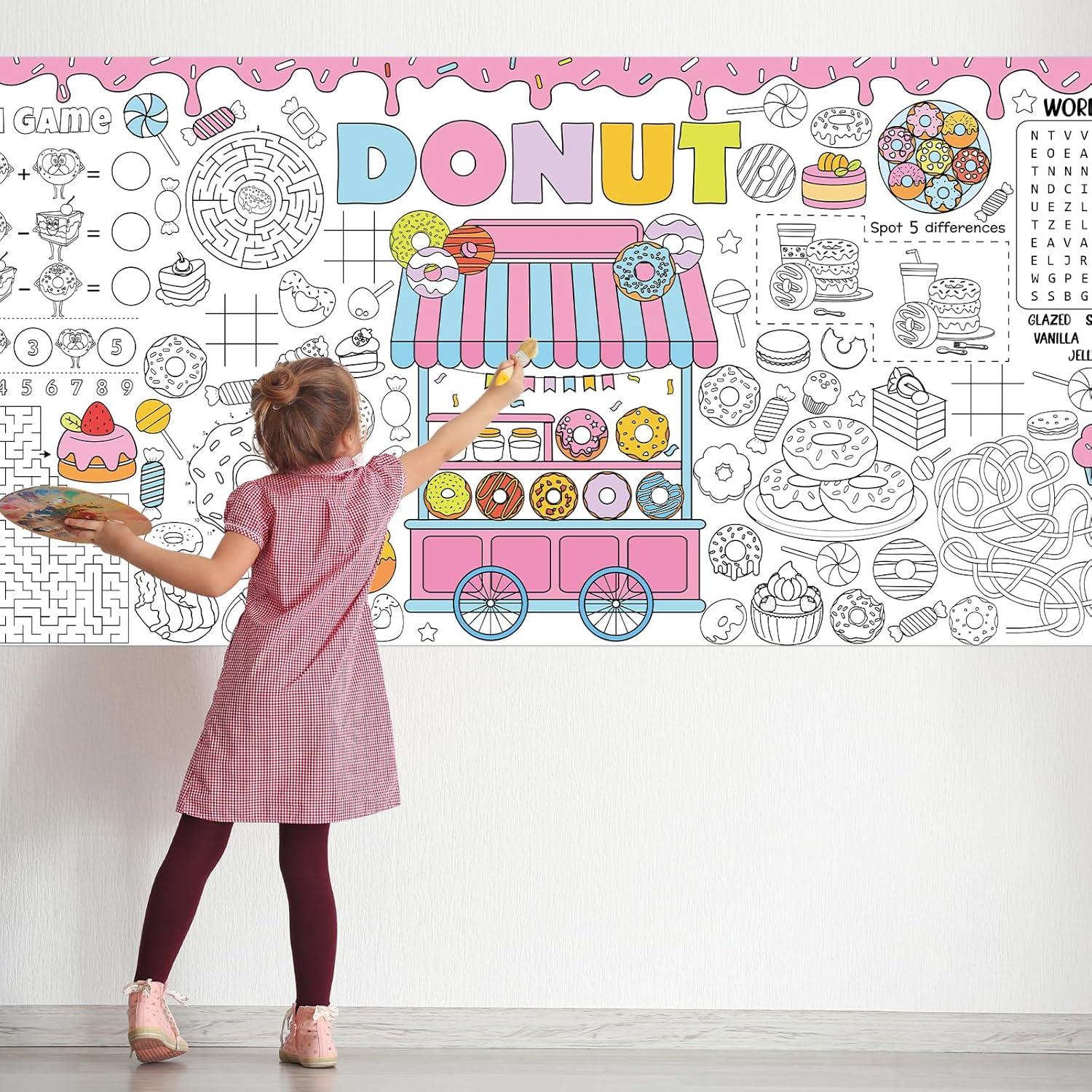 Póster para Colorear Gigante Donut Naozinebi 180x80cm
