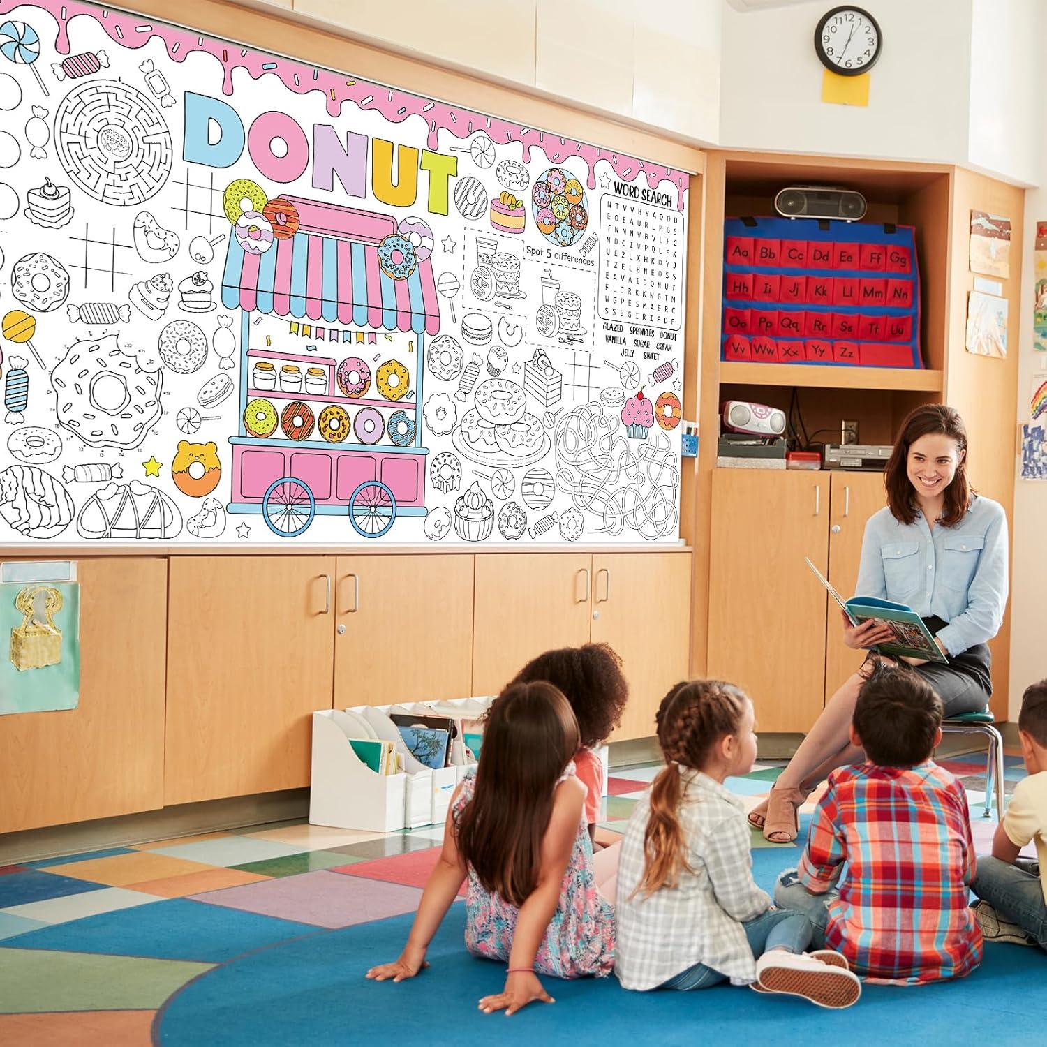 Póster para Colorear Gigante Donut Naozinebi 180x80cm