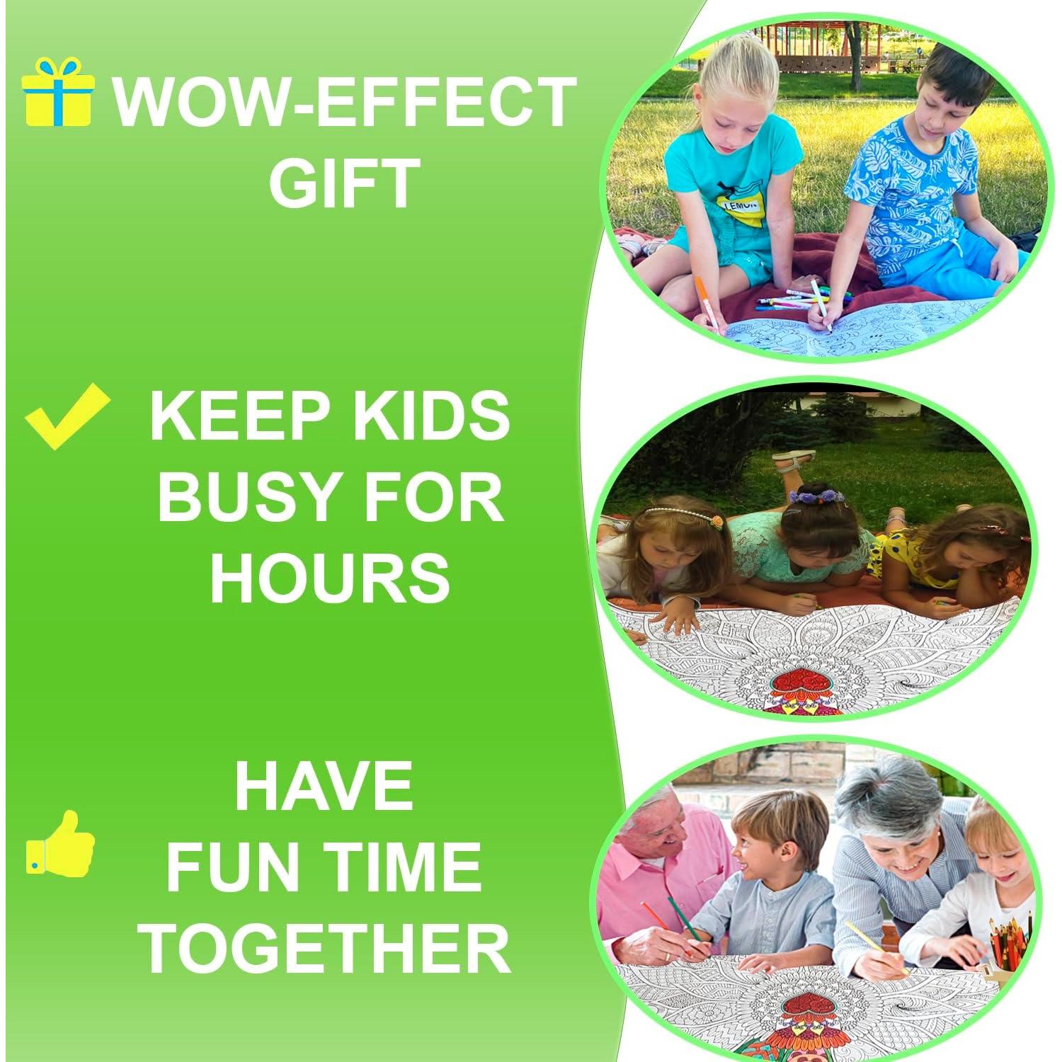 Póster de Colorear Gigante Mandala ALEX Art 97.79x67.78cm