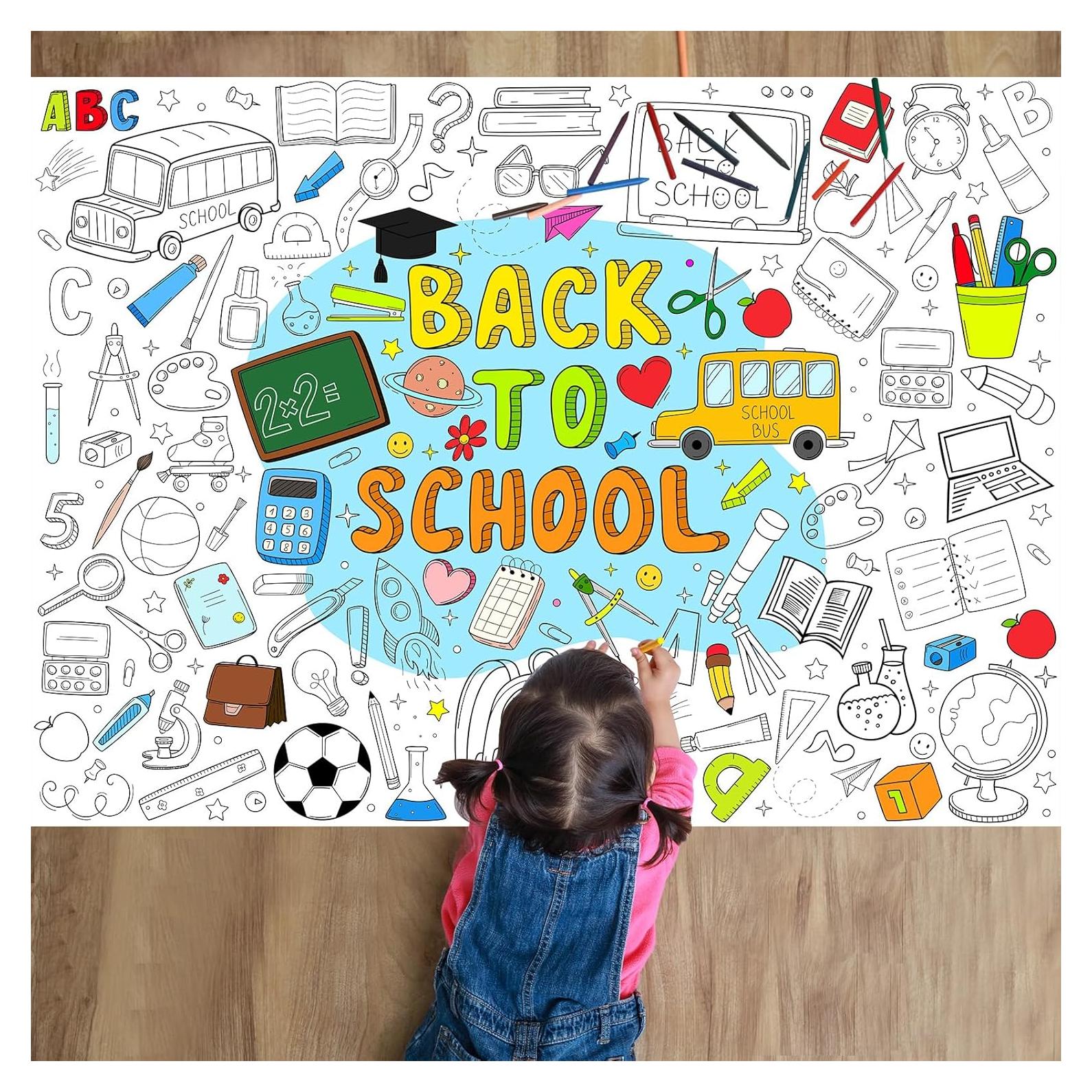 Póster Gigante para Colorear Regreso a Clases 80x110cm