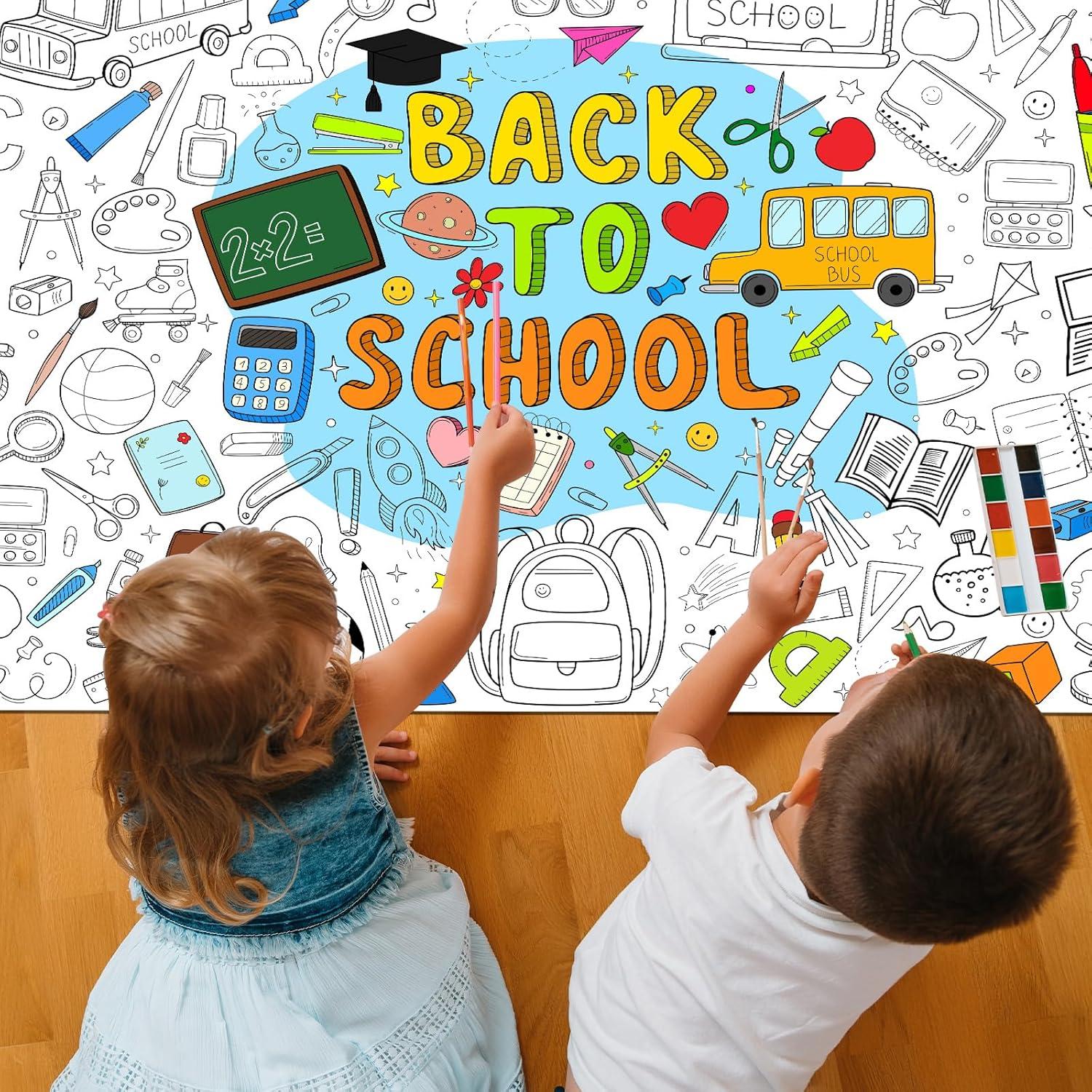 Póster Gigante para Colorear Regreso a Clases 80x110cm