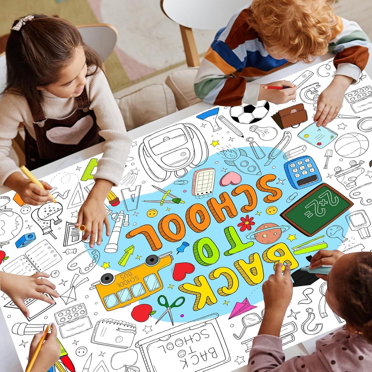 Póster Gigante para Colorear Regreso a Clases 80x110cm