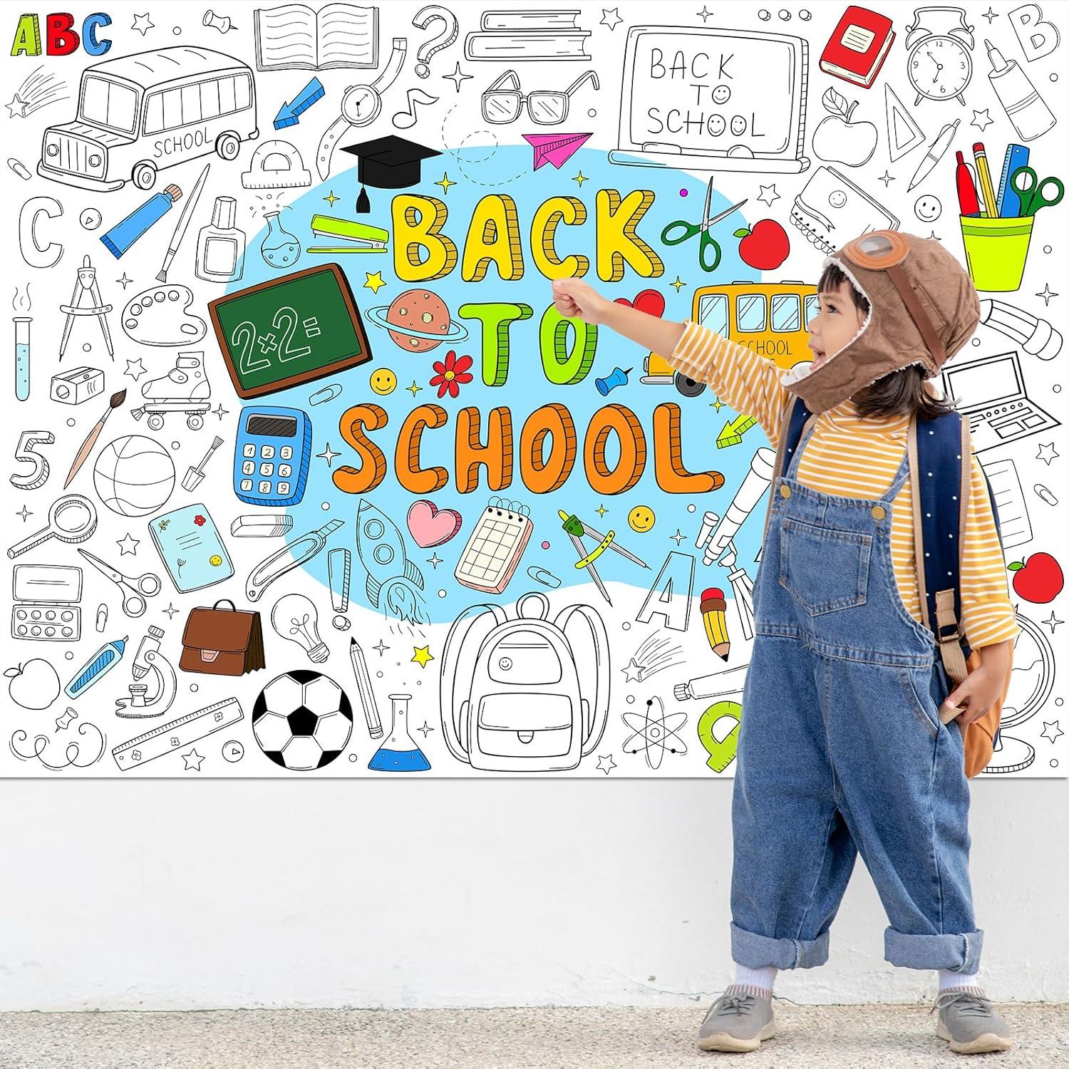Póster Gigante para Colorear Regreso a Clases 80x110cm