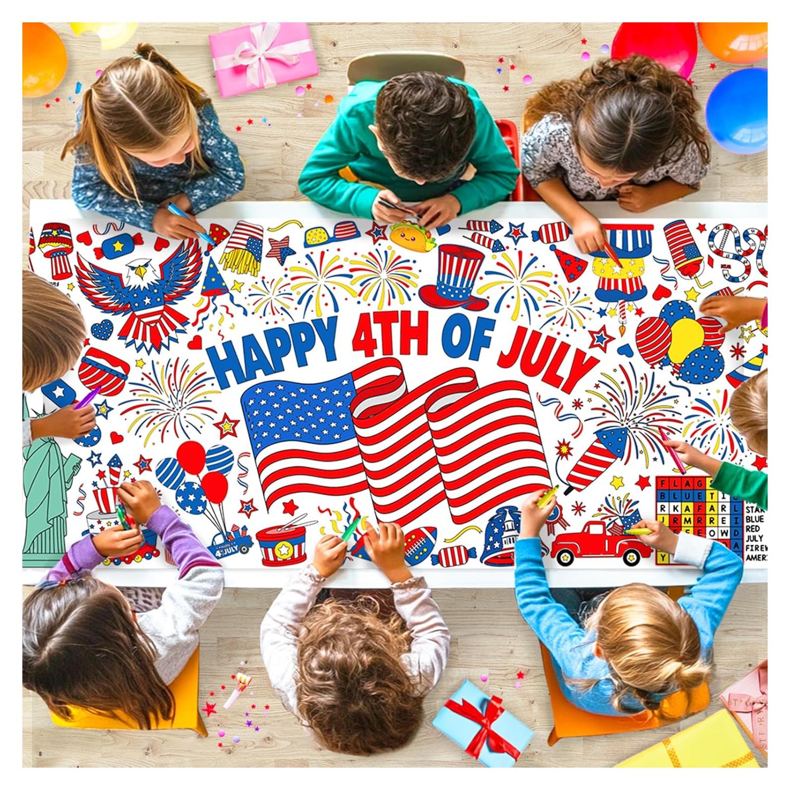 Póster para Colorear ZMLM Día de la Independencia 182.88x78.74cm