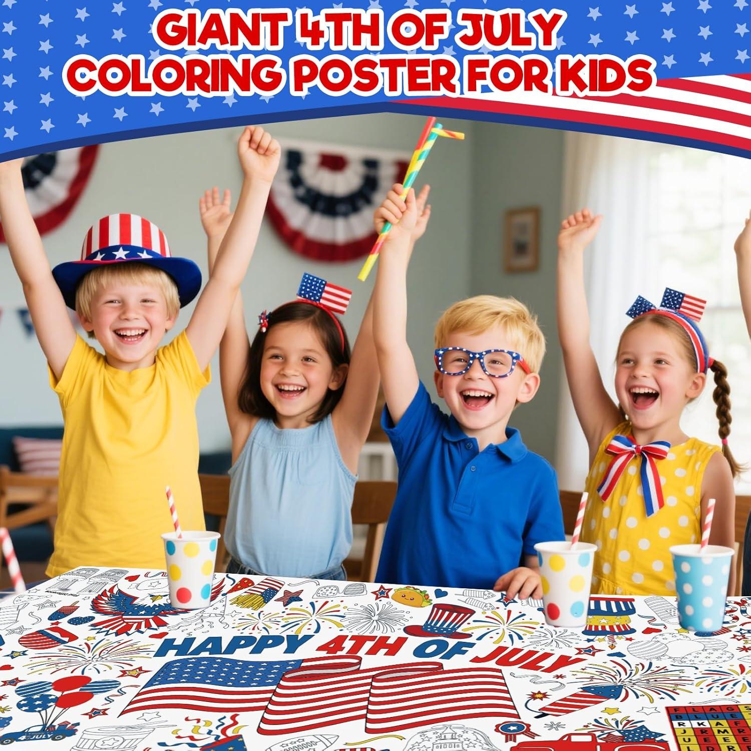 Póster para Colorear ZMLM Día de la Independencia 182.88x78.74cm