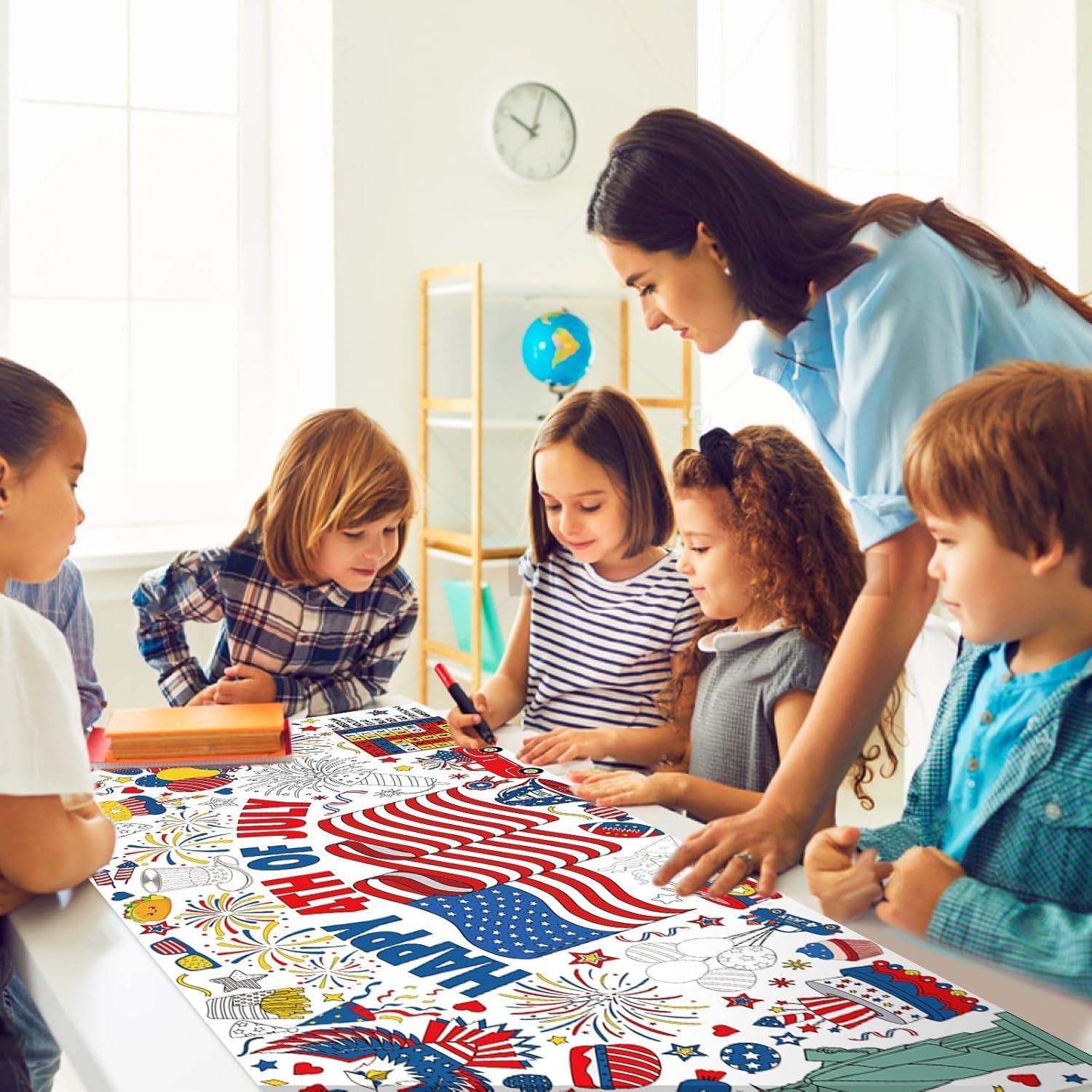 Póster para Colorear ZMLM Día de la Independencia 182.88x78.74cm