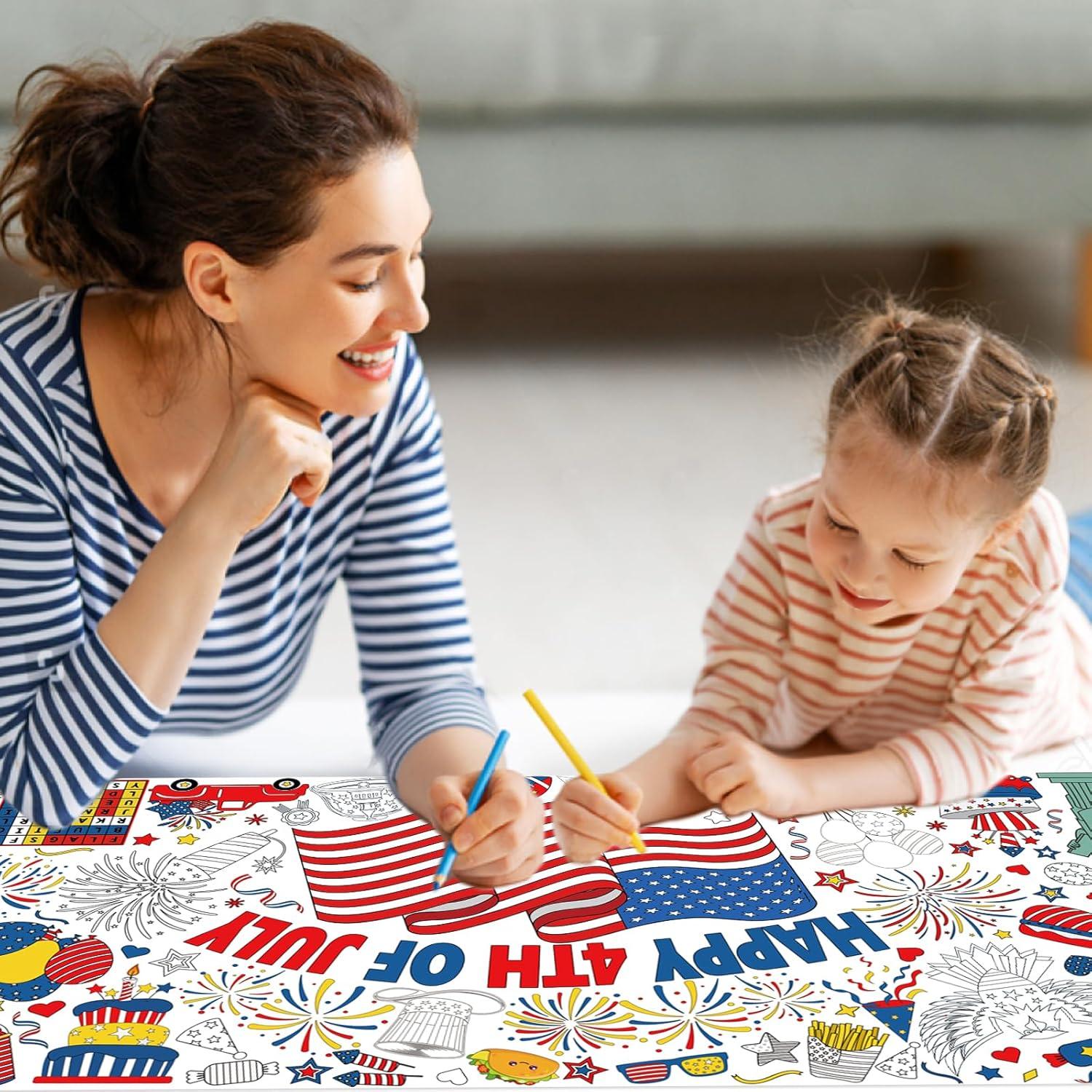 Póster para Colorear ZMLM Día de la Independencia 182.88x78.74cm