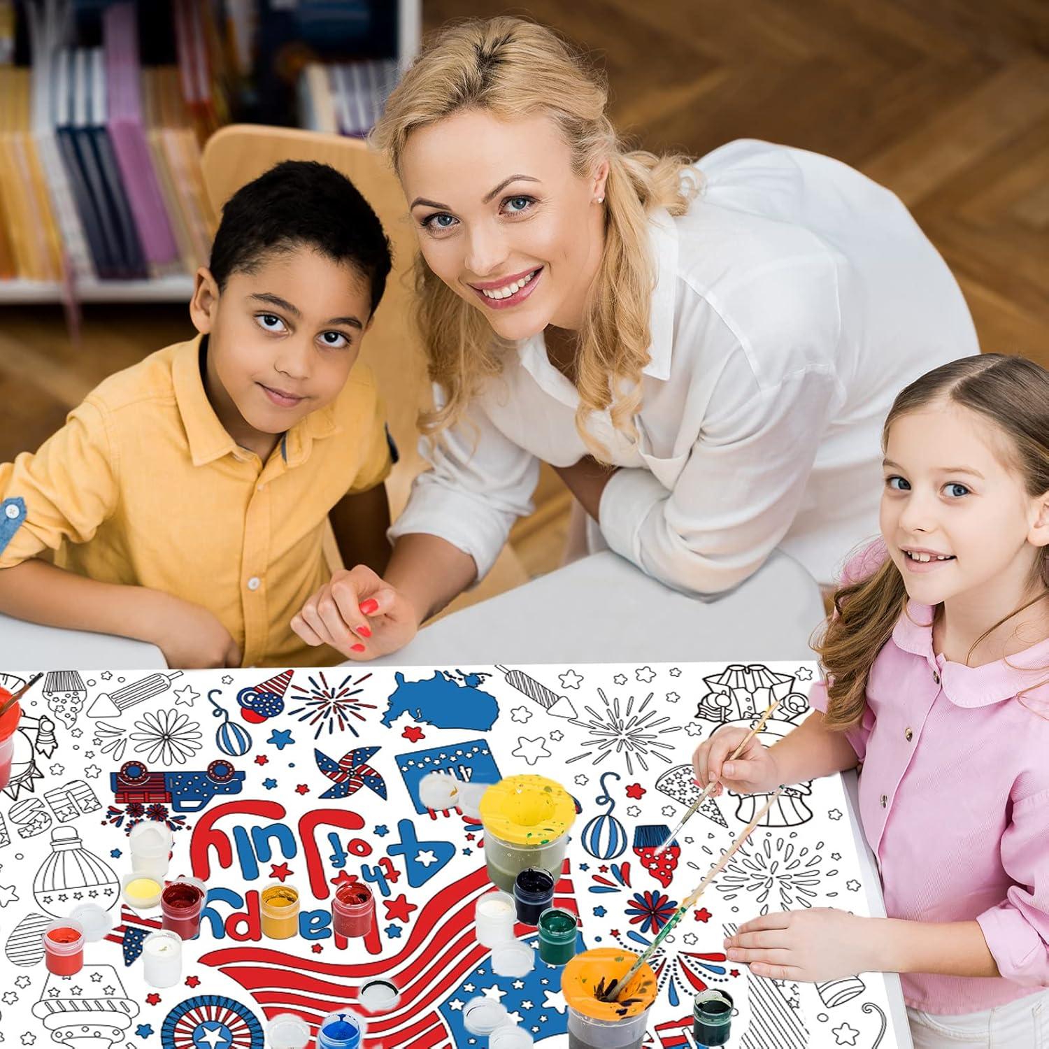 Póster gigante para colorear 4 de julio ZOIIWA 109.5x80 cm