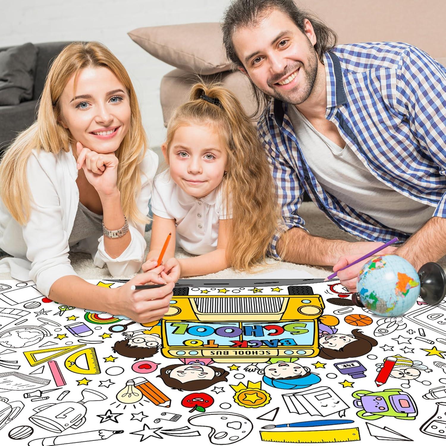 Póster Gigante para Colorear Regreso a Clases 140x60 cm