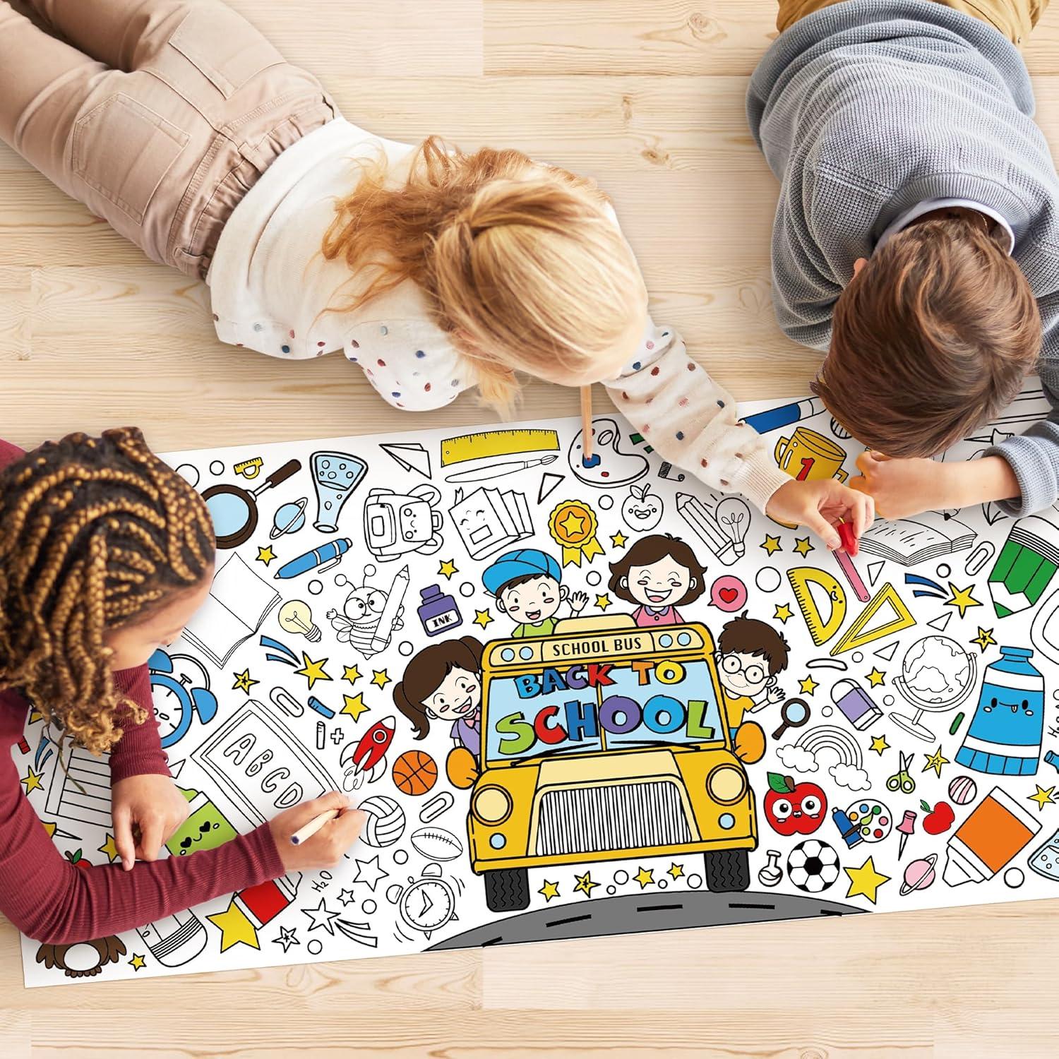 Póster Gigante para Colorear Regreso a Clases 140x60 cm