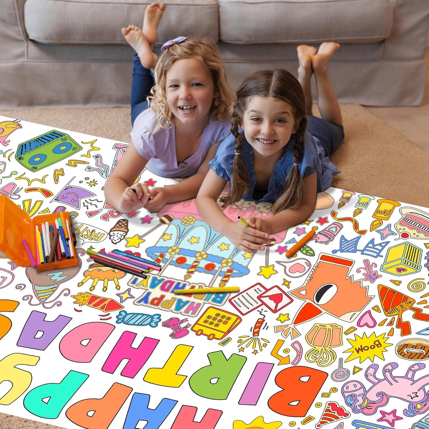 Mantel para Colorear Cumpleaños PURPLIZATION 76x183 cm