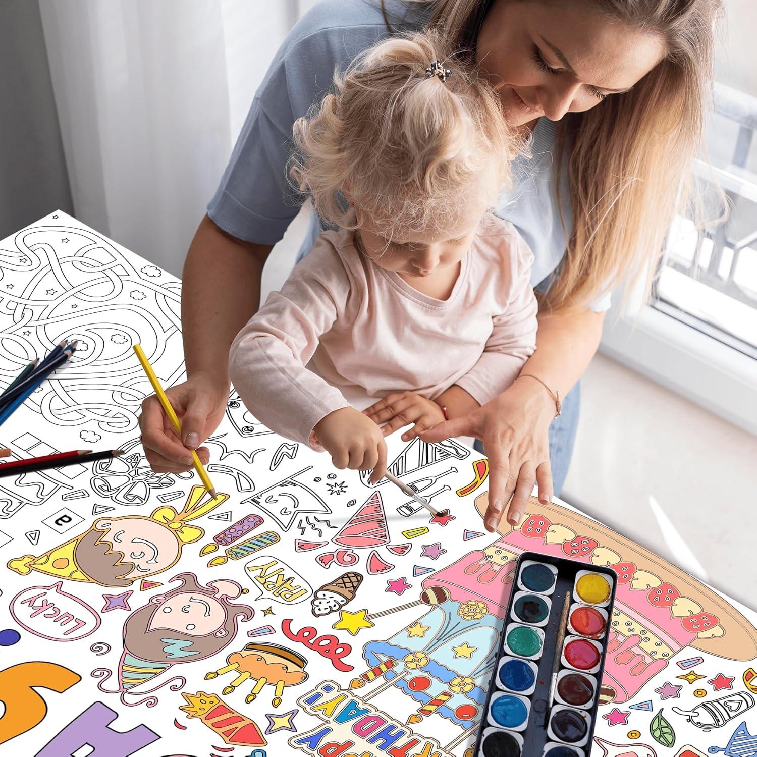 Mantel para Colorear Cumpleaños PURPLIZATION 76x183 cm