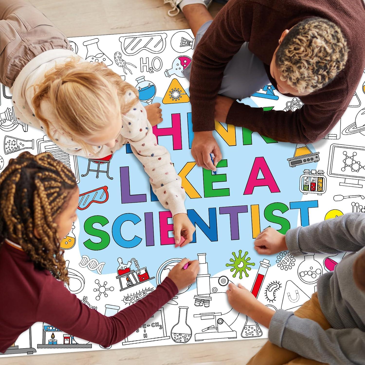 Póster Gigante para Colorear de Ciencia Naozinebi 80x110cm