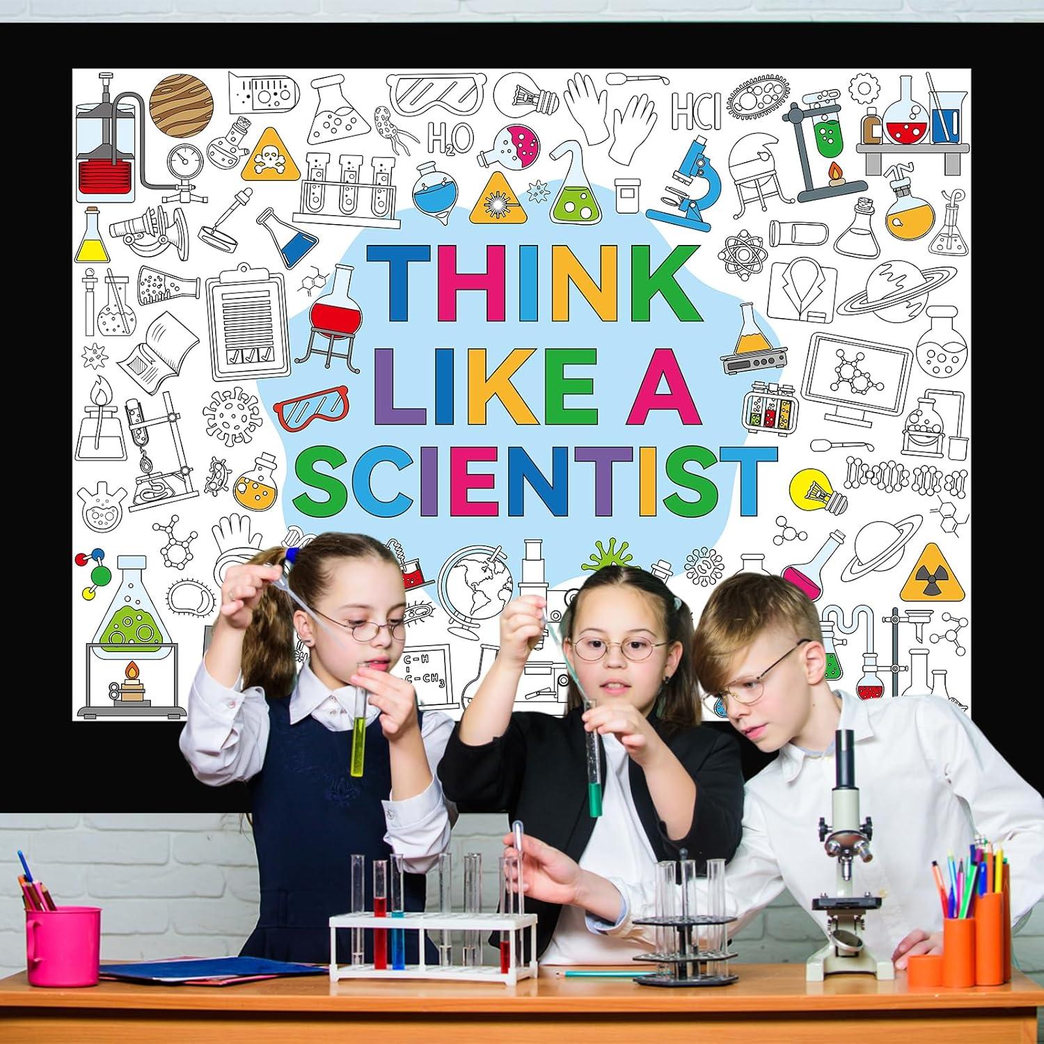 Póster Gigante para Colorear de Ciencia Naozinebi 80x110cm