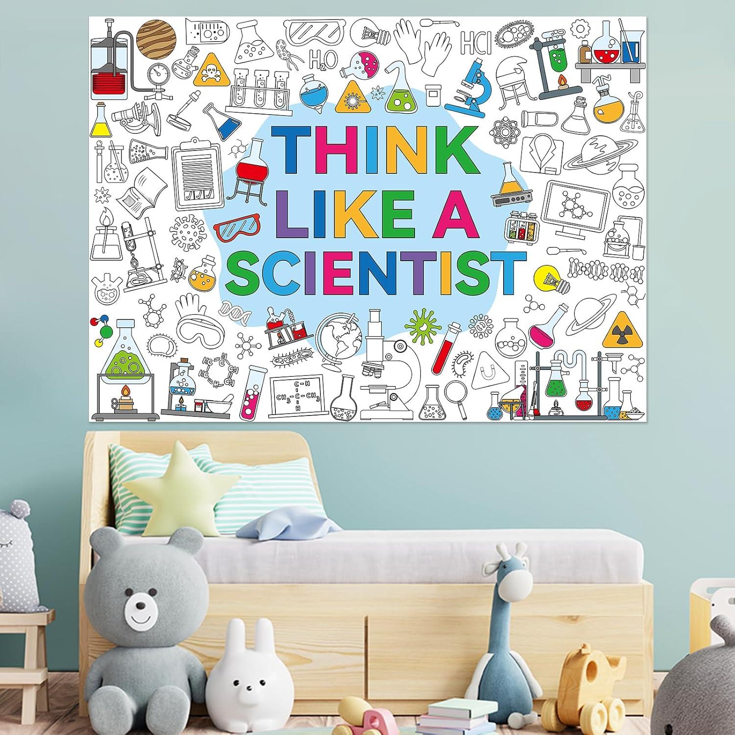 Póster Gigante para Colorear de Ciencia Naozinebi 80x110cm