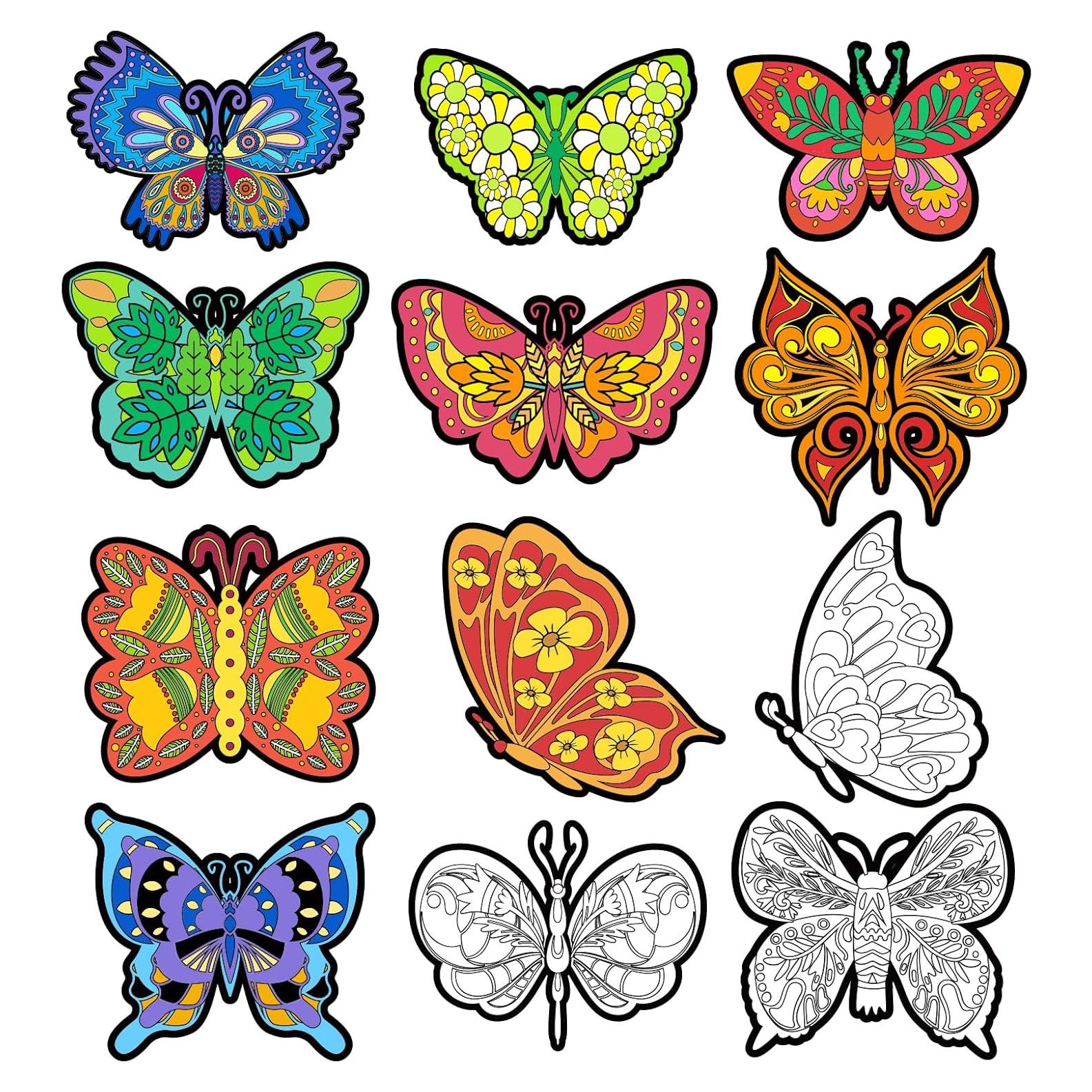 Kit de Manualidades Bosctanuc 24 Mariposas Terciopelo 20x15 cm