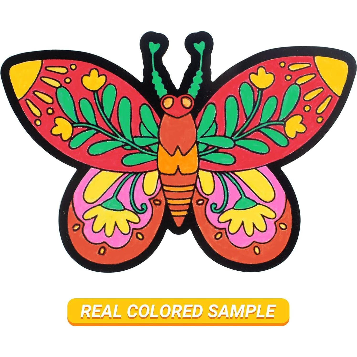 Kit de Manualidades Bosctanuc 24 Mariposas Terciopelo 20x15 cm