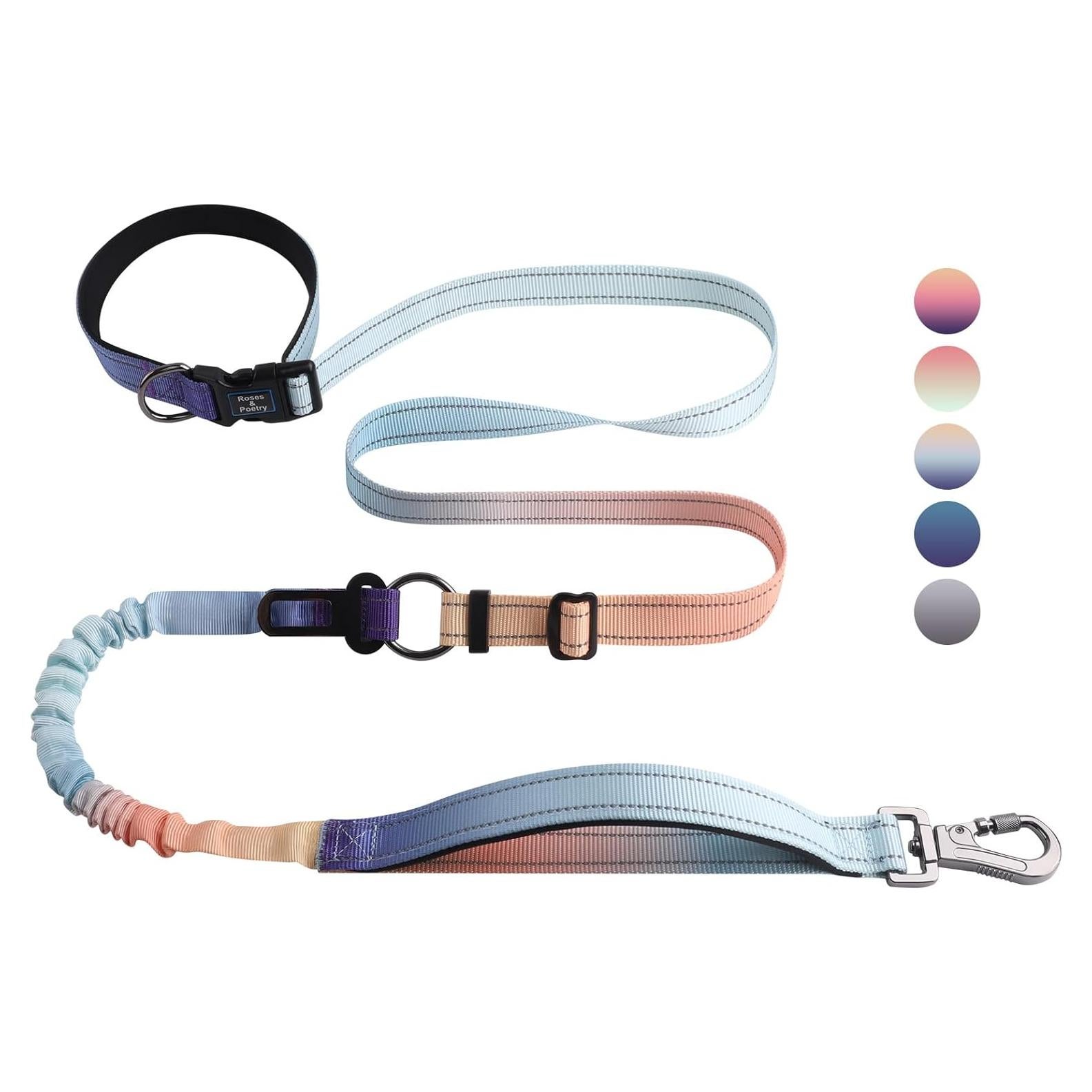 Correa Bungee para Perros Manos Libres Roses&Poetry 1.22-1.83m