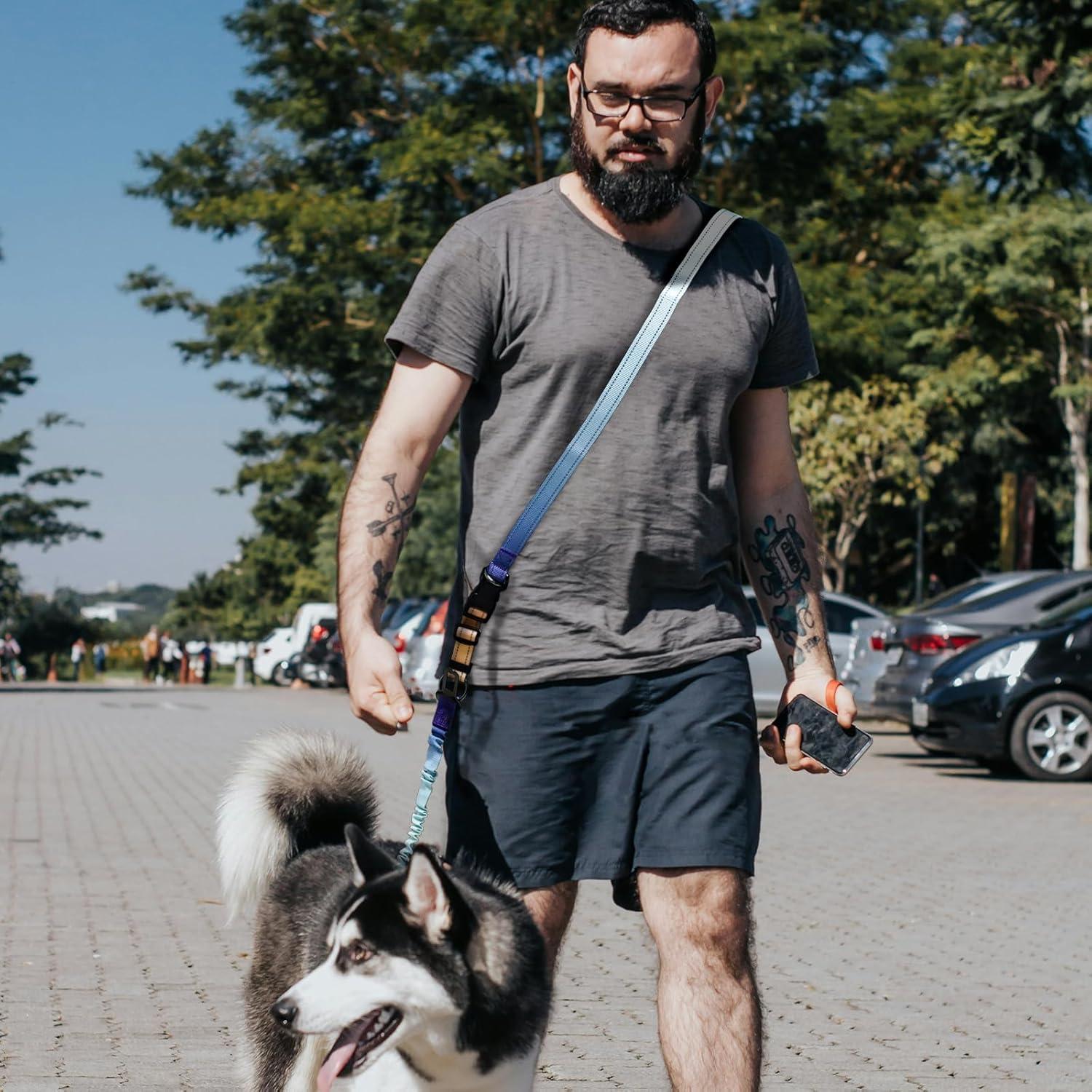 Correa Bungee para Perros Manos Libres Roses&Poetry 1.22-1.83m