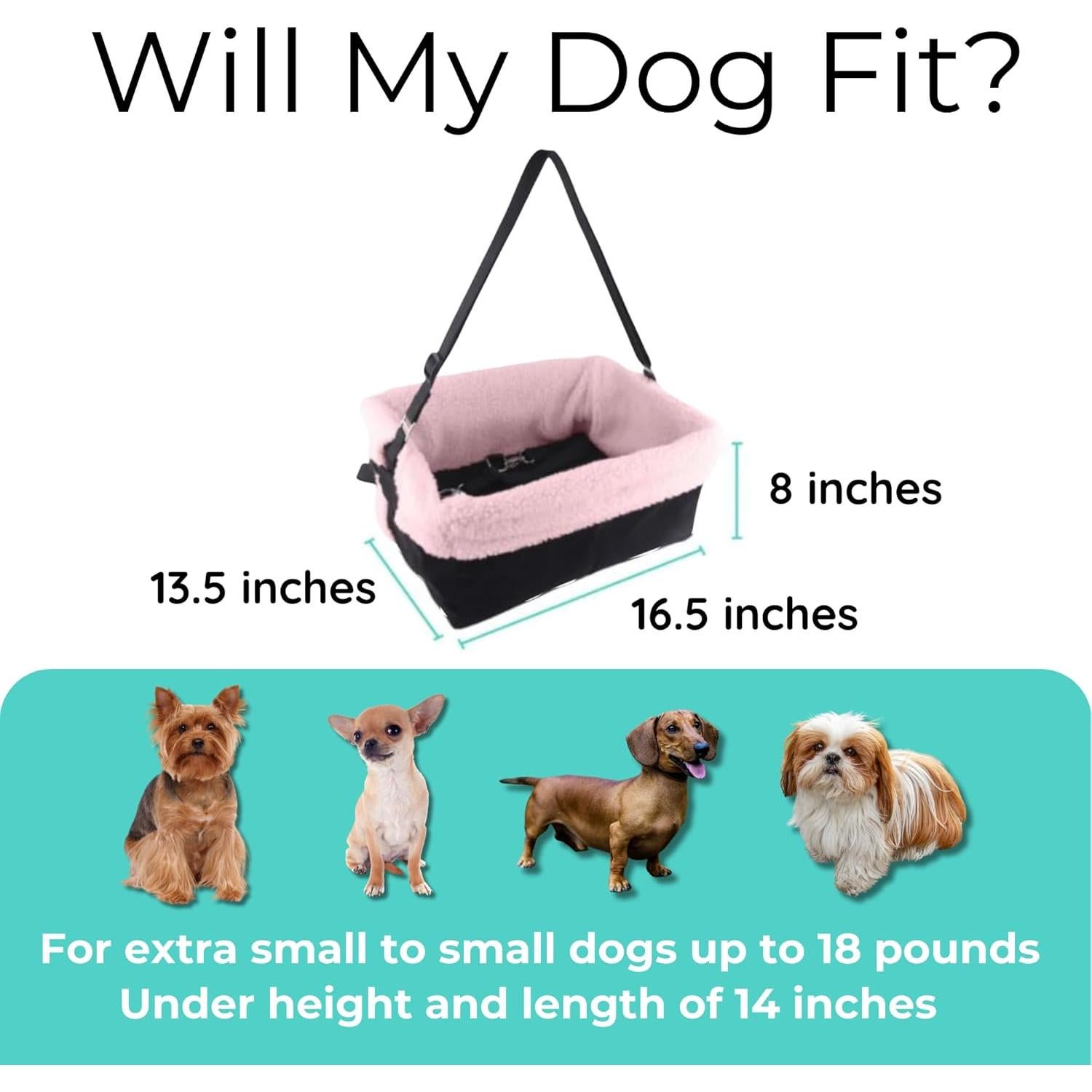 Asiento Elevador para Perros Pequeños Touch Horizon Gris 41.9x34.3cm