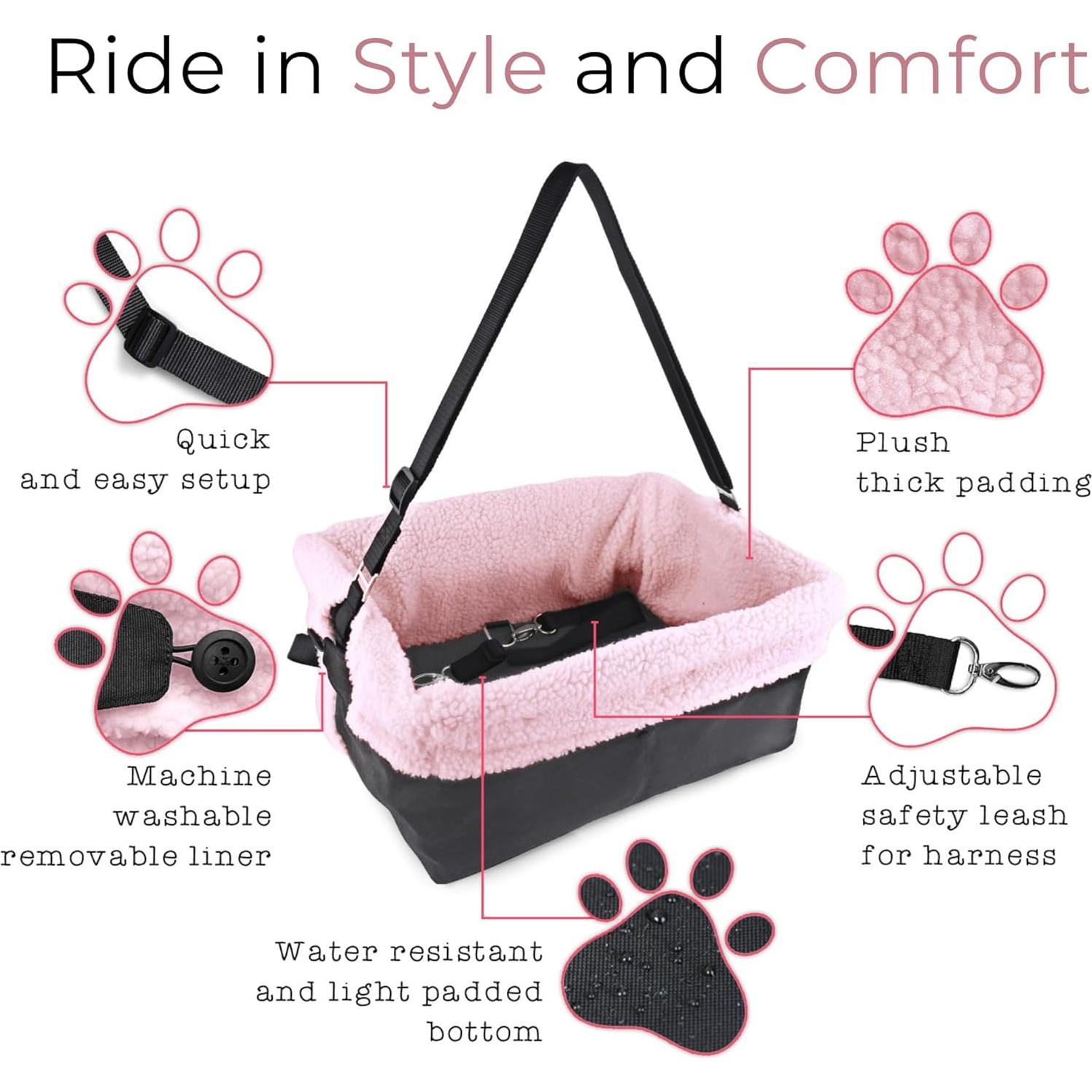 Asiento Elevador para Perros Pequeños Touch Horizon Gris 41.9x34.3cm