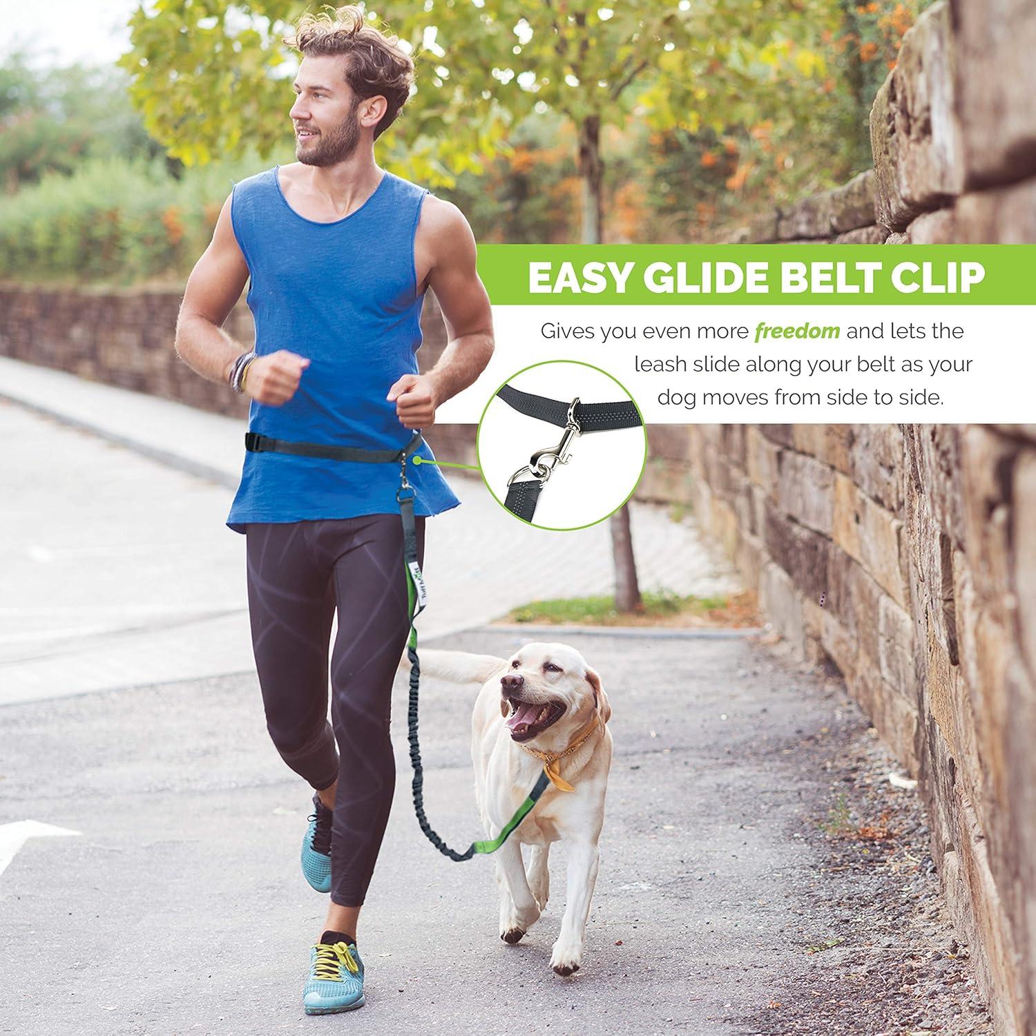 Correa de Cintura Manos Libres Tuff Mutt Verde/Gris para Perros