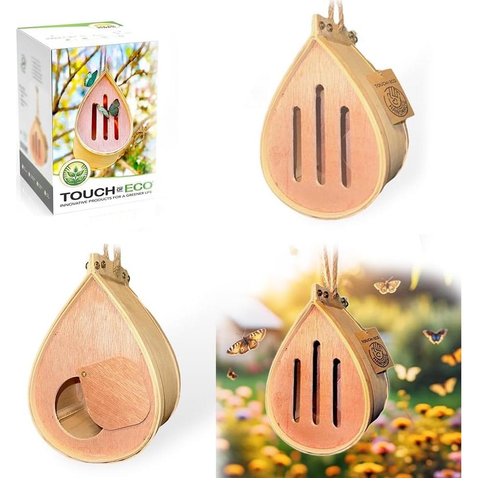 Casa de Mariposas de Madera GardeningProducts4Less 10x12.7cm