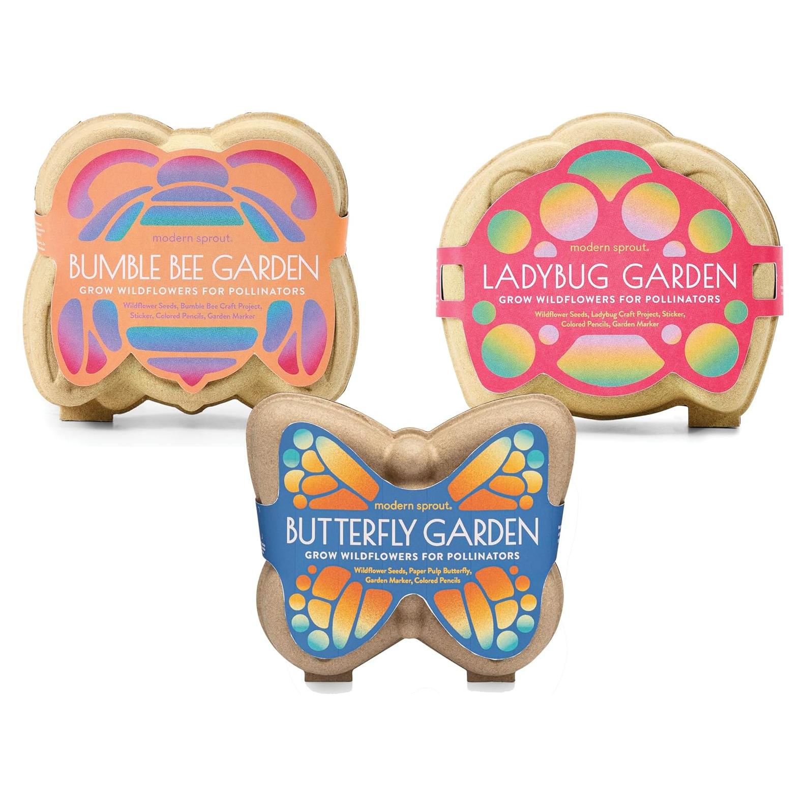 Kit de Jardinería para Niños Modern Sprout - 3 Semillas de Flores