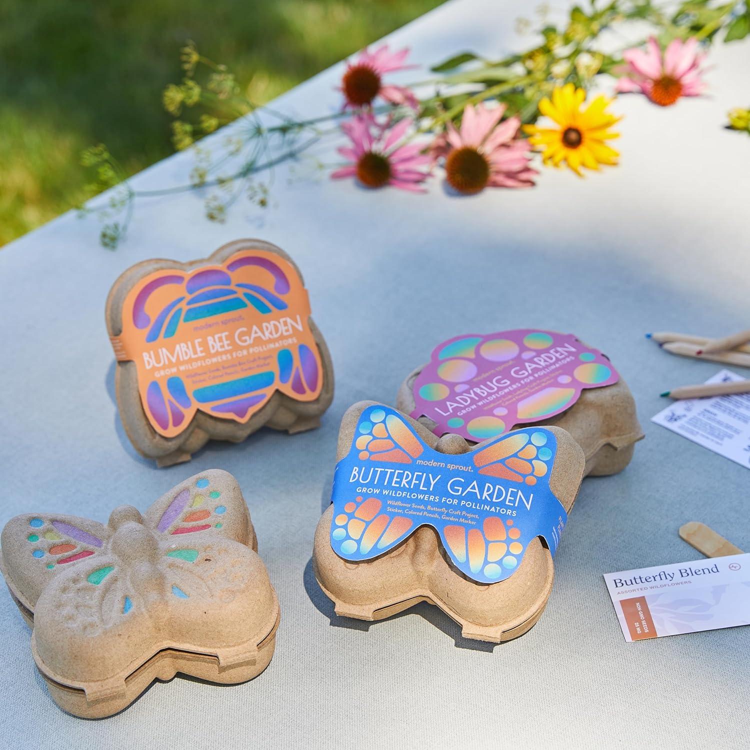 Kit de Jardinería para Niños Modern Sprout - 3 Semillas de Flores