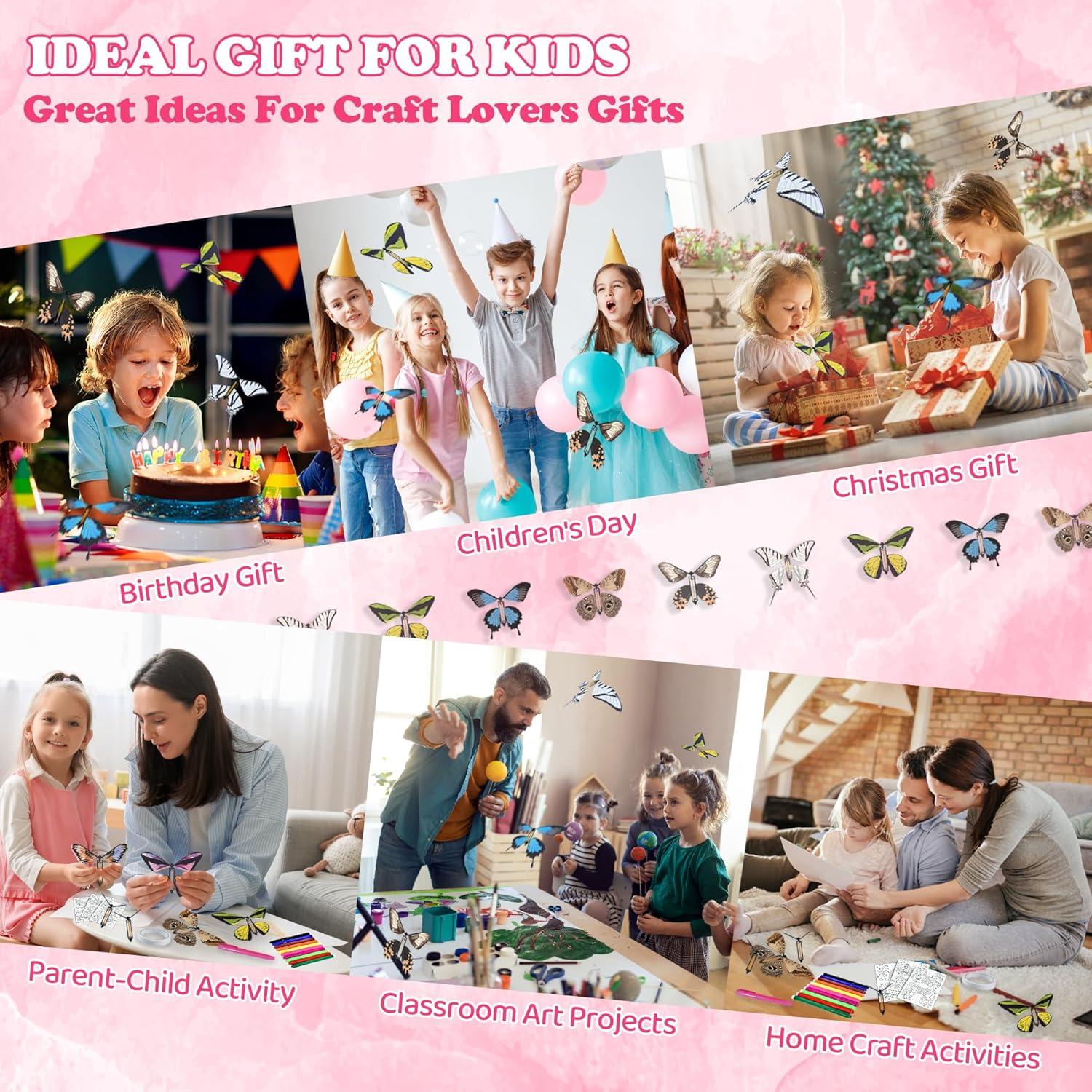 Kit de Manualidades de Mariposas DIY JOY SPOT! 36 Piezas