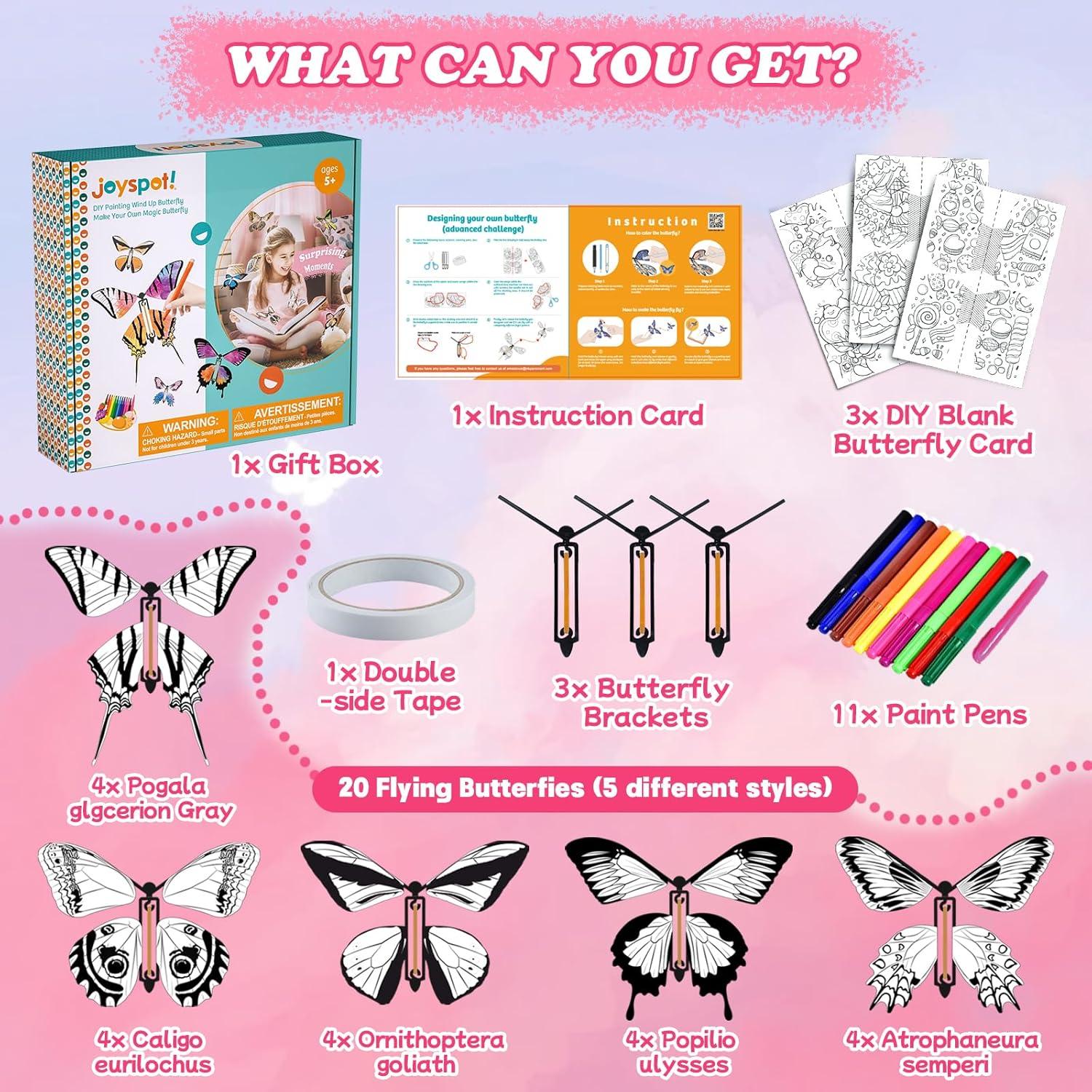 Kit de Manualidades de Mariposas DIY JOY SPOT! 36 Piezas