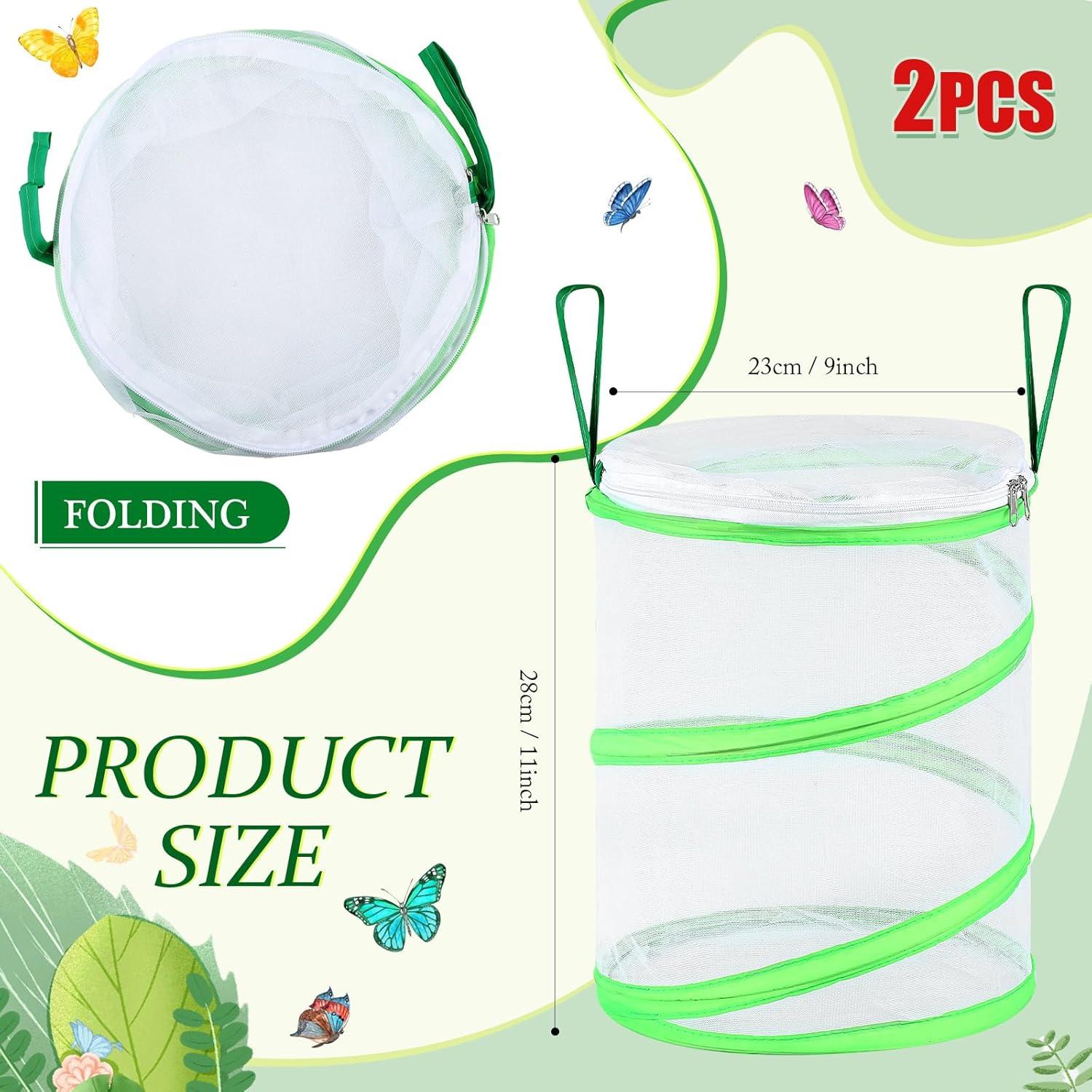 Jaula de Hábitat para Mariposas Sabary - 2 Pcs, 23x28 cm