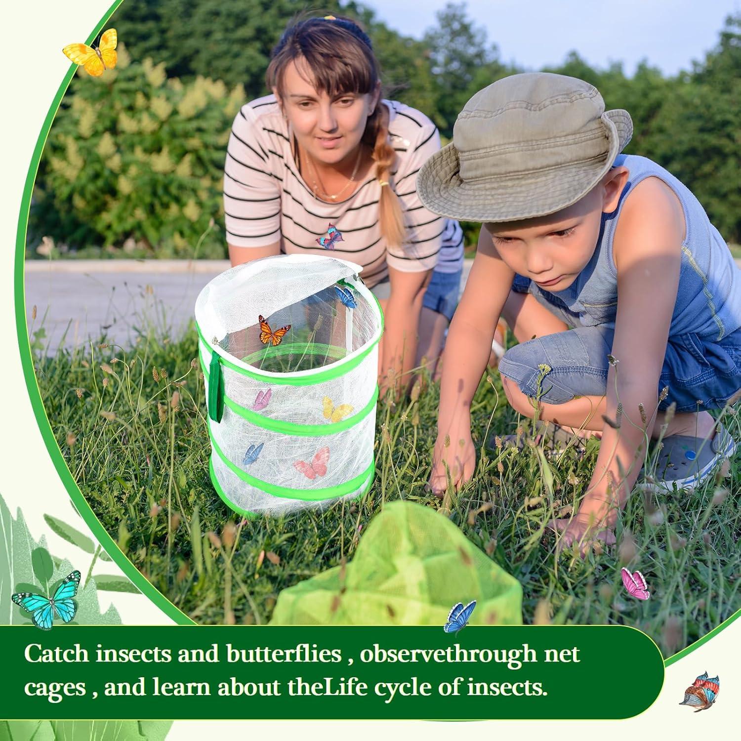 Jaula de Hábitat para Mariposas Sabary - 2 Pcs, 23x28 cm