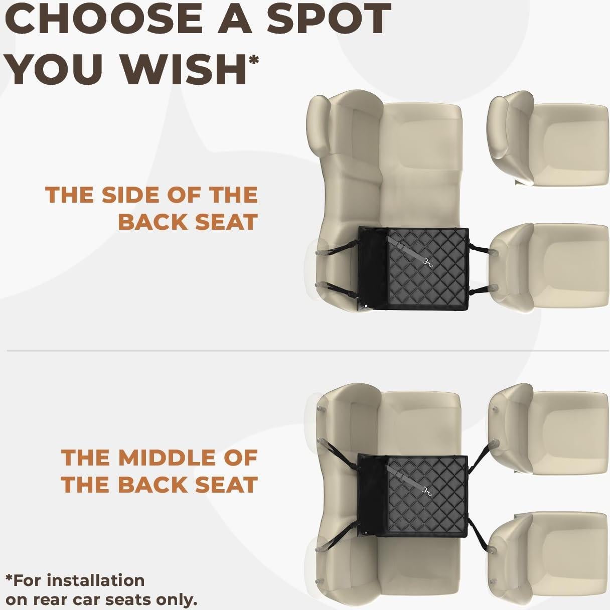 Asiento de Coche para Perros Wuglo Reforzado Gris S