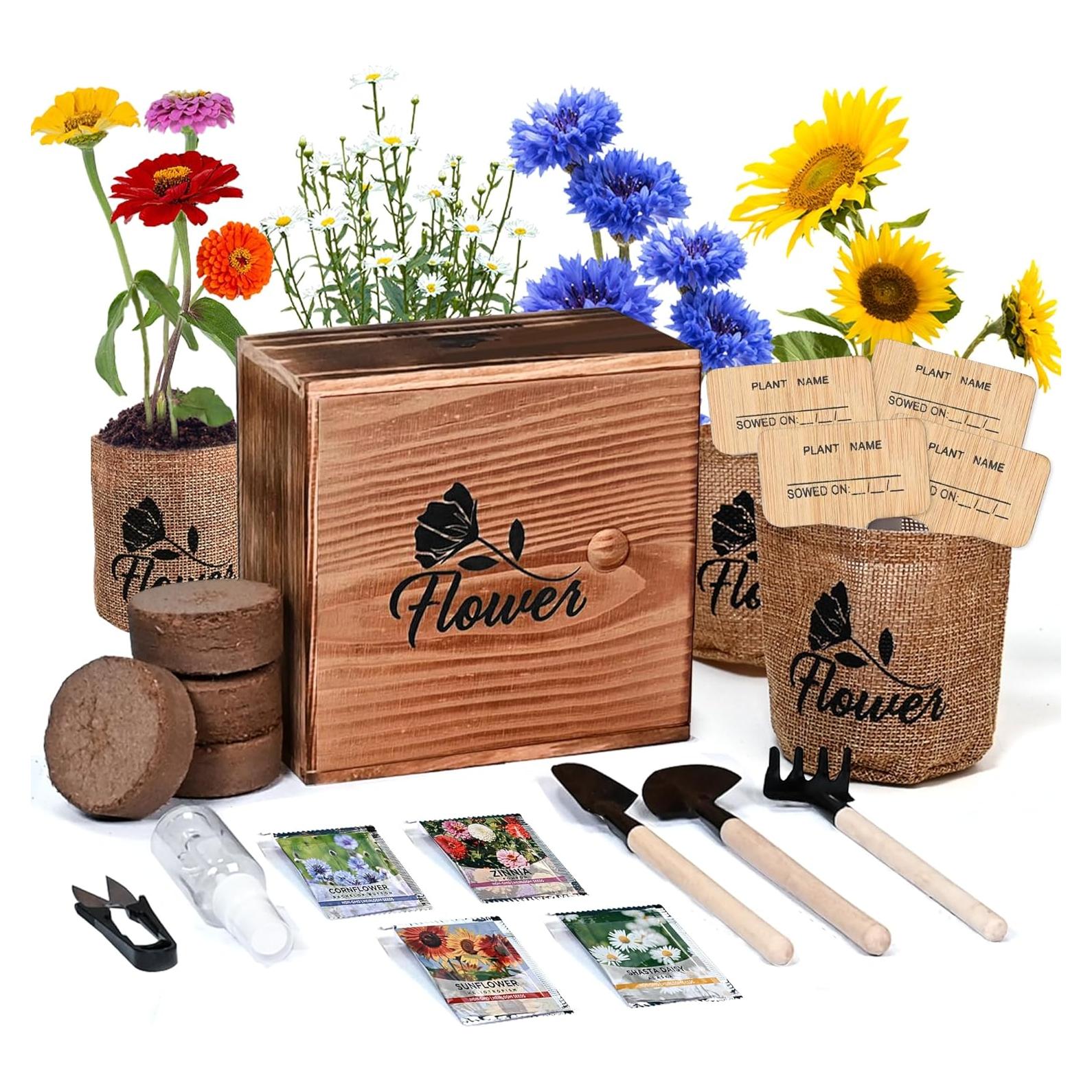 Kit de Inicio Jardinería Interior Meekear - 4 Discos Coco