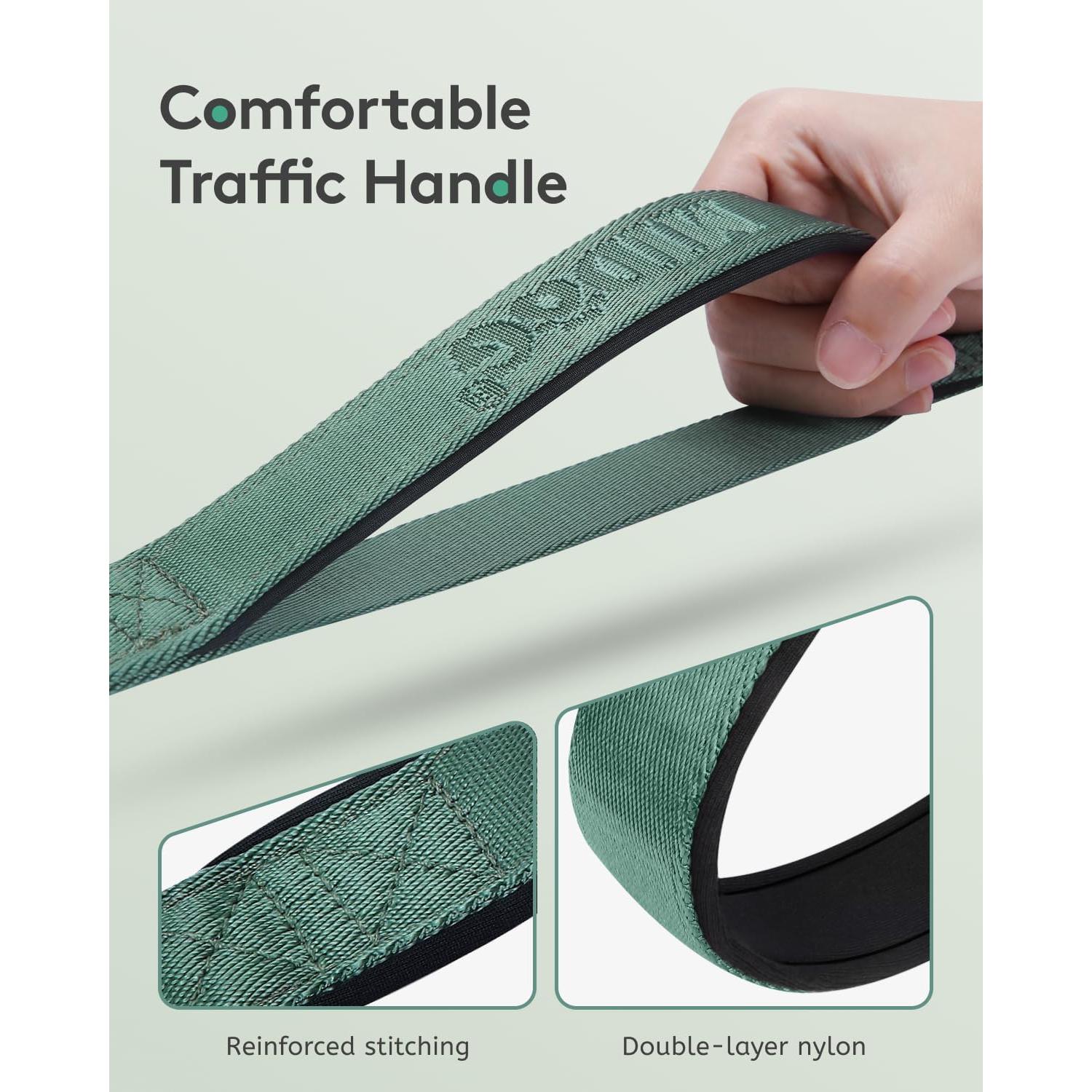 Correa Bungee para Perros MIDOG 1.2m con Bolsillo Verde