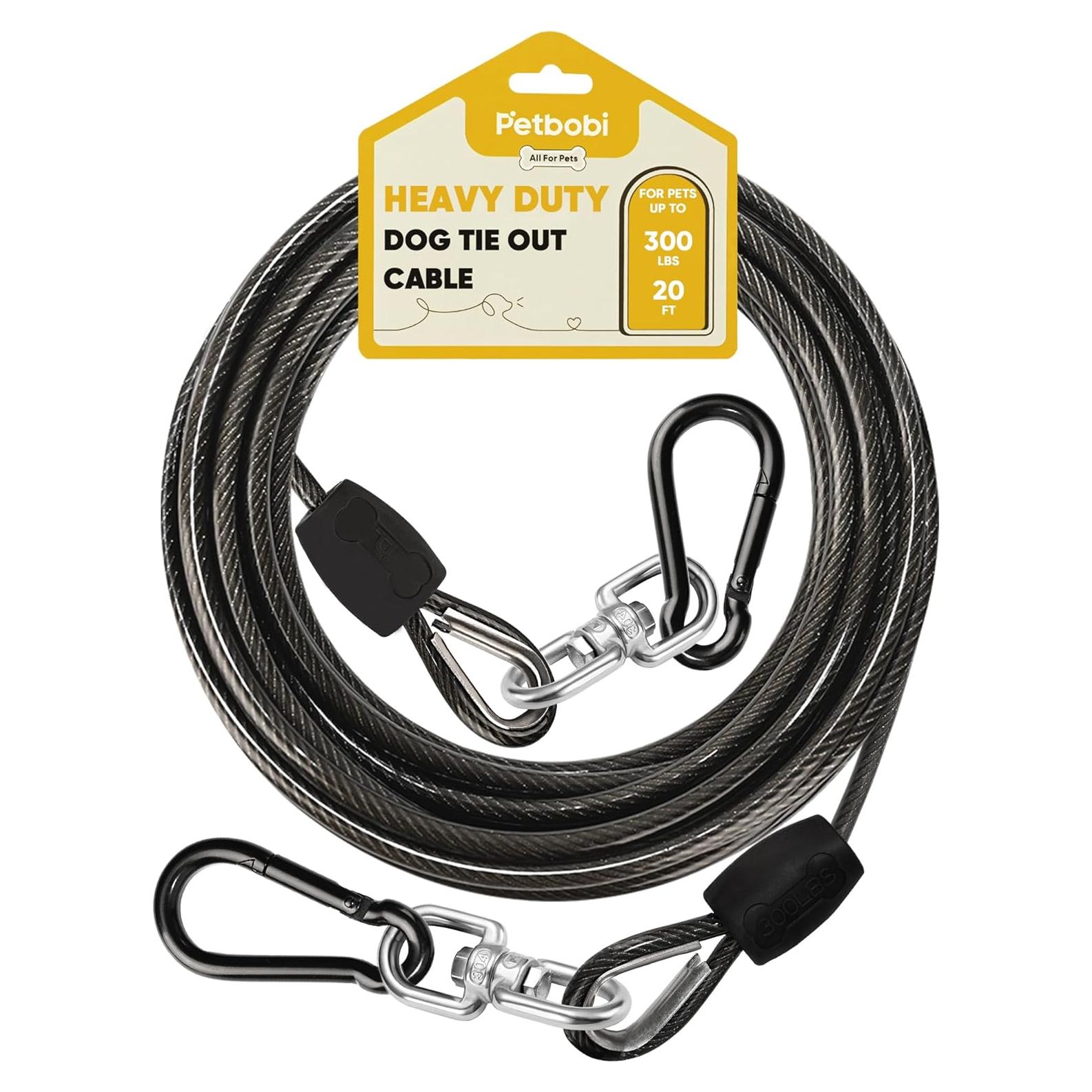 Cable de Atado para Perros Petbobi 6M Alta Resistencia Negro