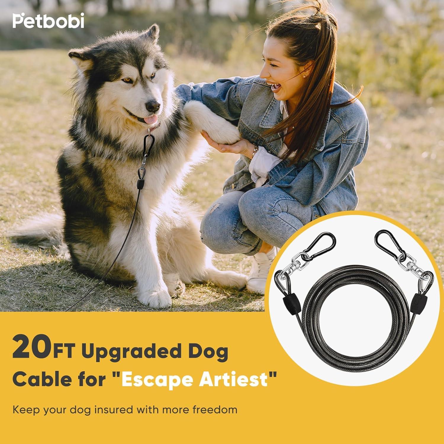 Cable de Atado para Perros Petbobi 6M Alta Resistencia Negro