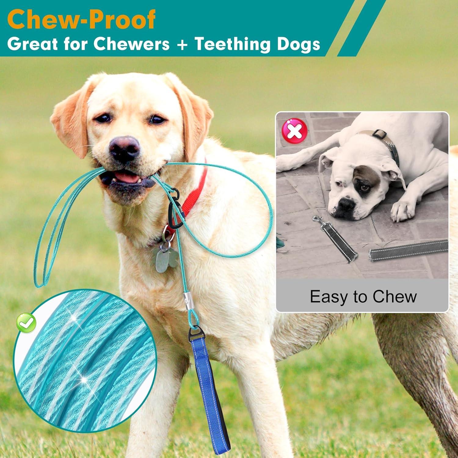 Correa para Perros Libbipaw 1.83m Resistente a Mordeduras Azul