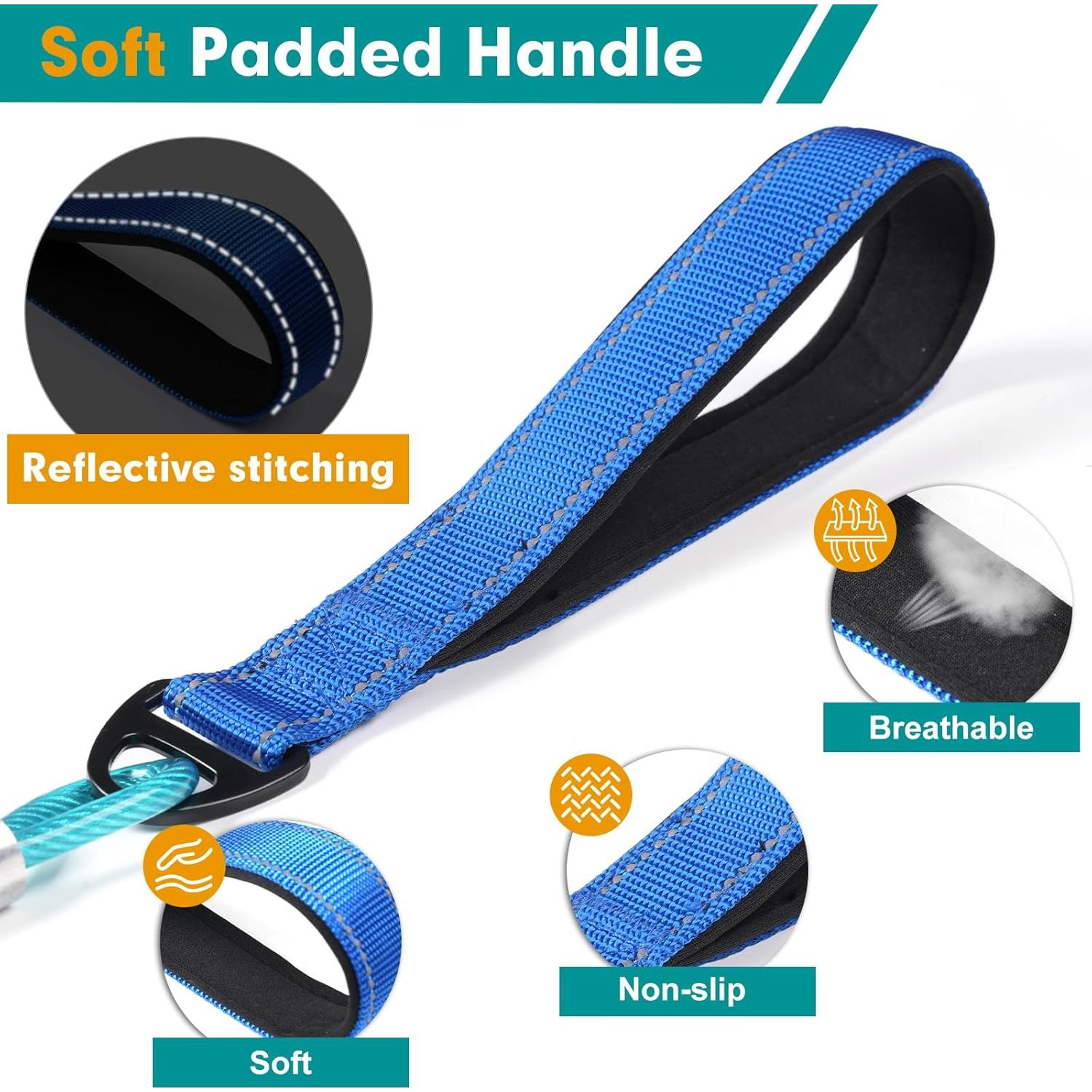 Correa para Perros Libbipaw 1.83m Resistente a Mordeduras Azul