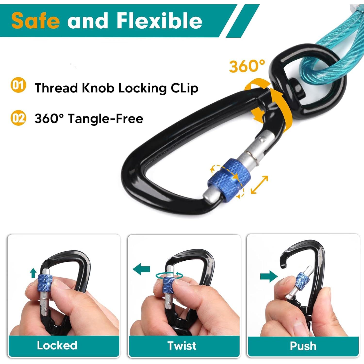 Correa para Perros Libbipaw 1.83m Resistente a Mordeduras Azul