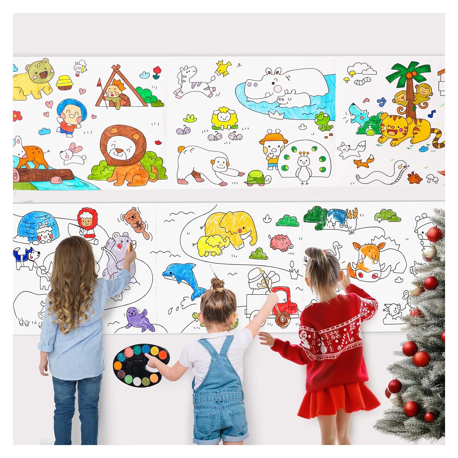 Rollo de Colorear Adhesivo Jar Melo Animales 299.72 x 40.64 cm