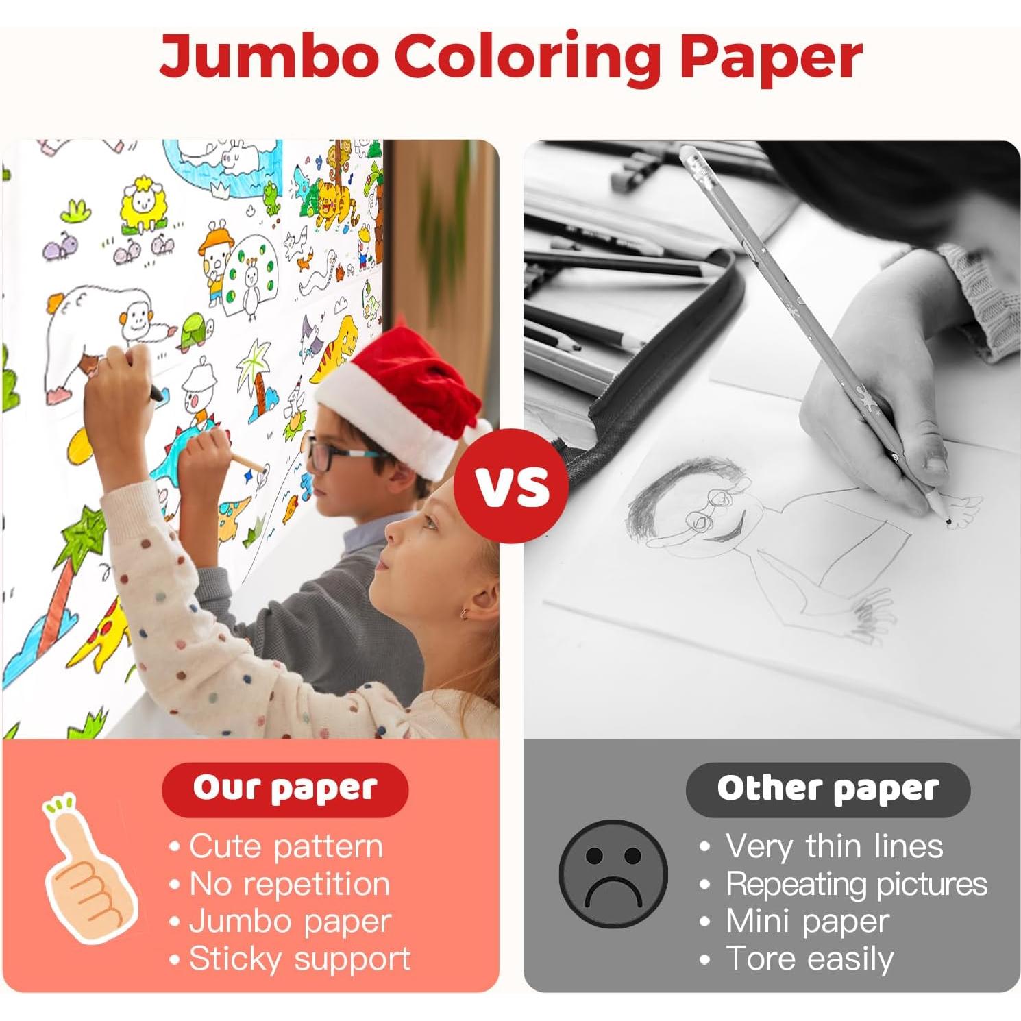 Rollo de Colorear Adhesivo Jar Melo Animales 299.72 x 40.64 cm