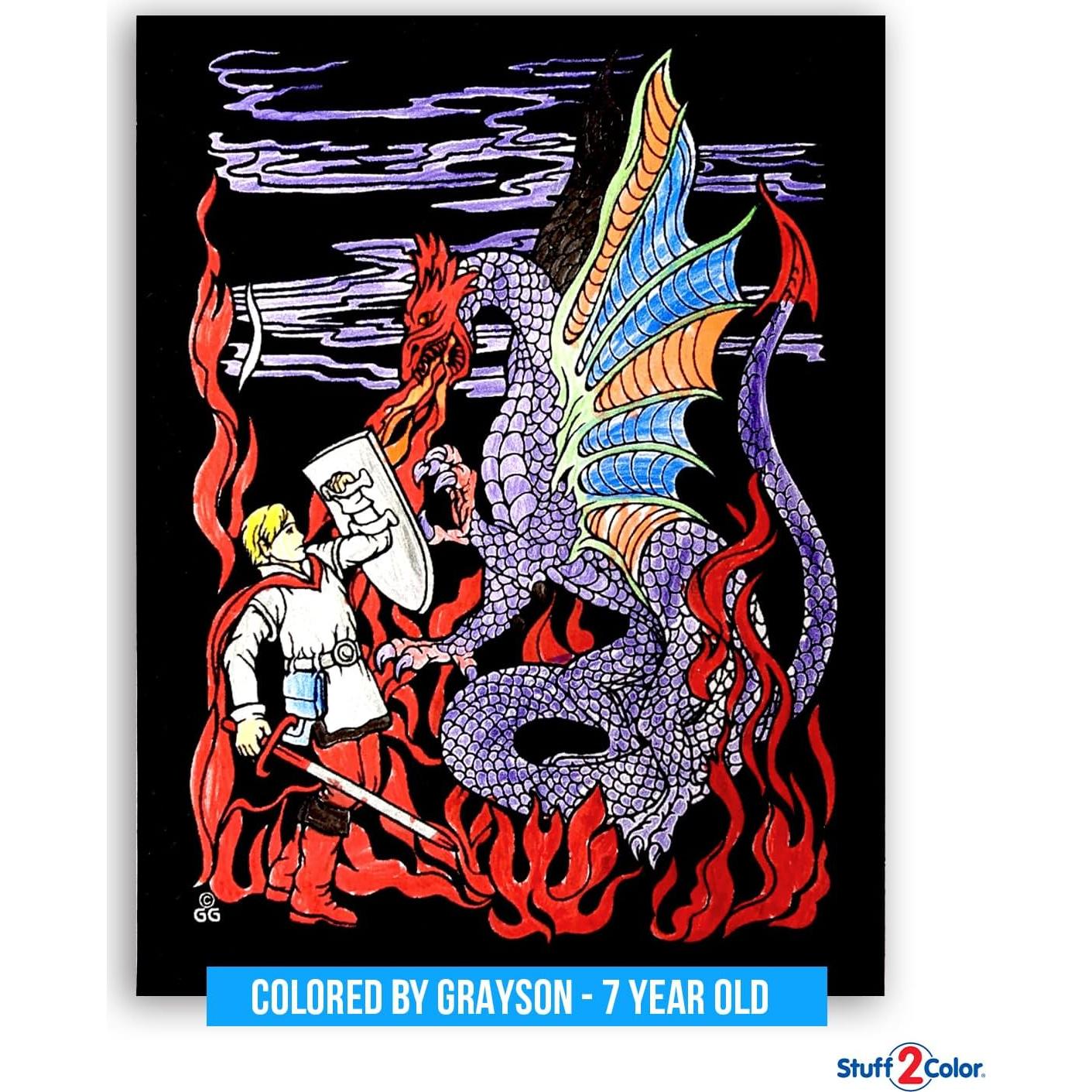 Pack de 18 Pósters de Colorear Terciopelo Stuff2Color 20x25 cm