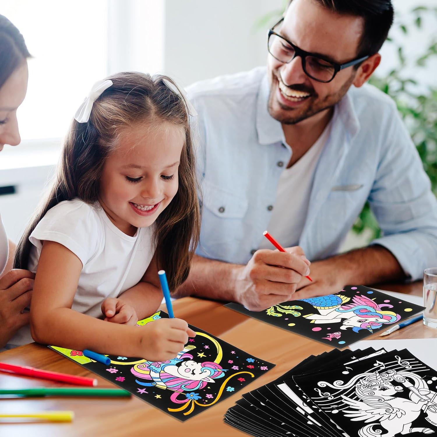 Pósters de Colorear de Terciopelo Zhanmai - 24 Unidades Unicornio