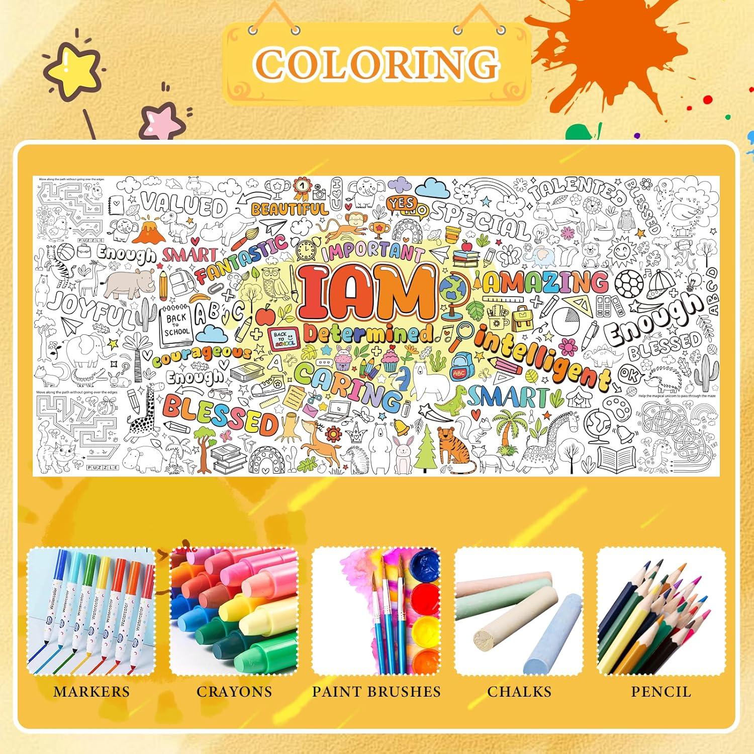 Póster para Colorear TAKEALLOKO 90 x 182 cm Afirmaciones Positivas