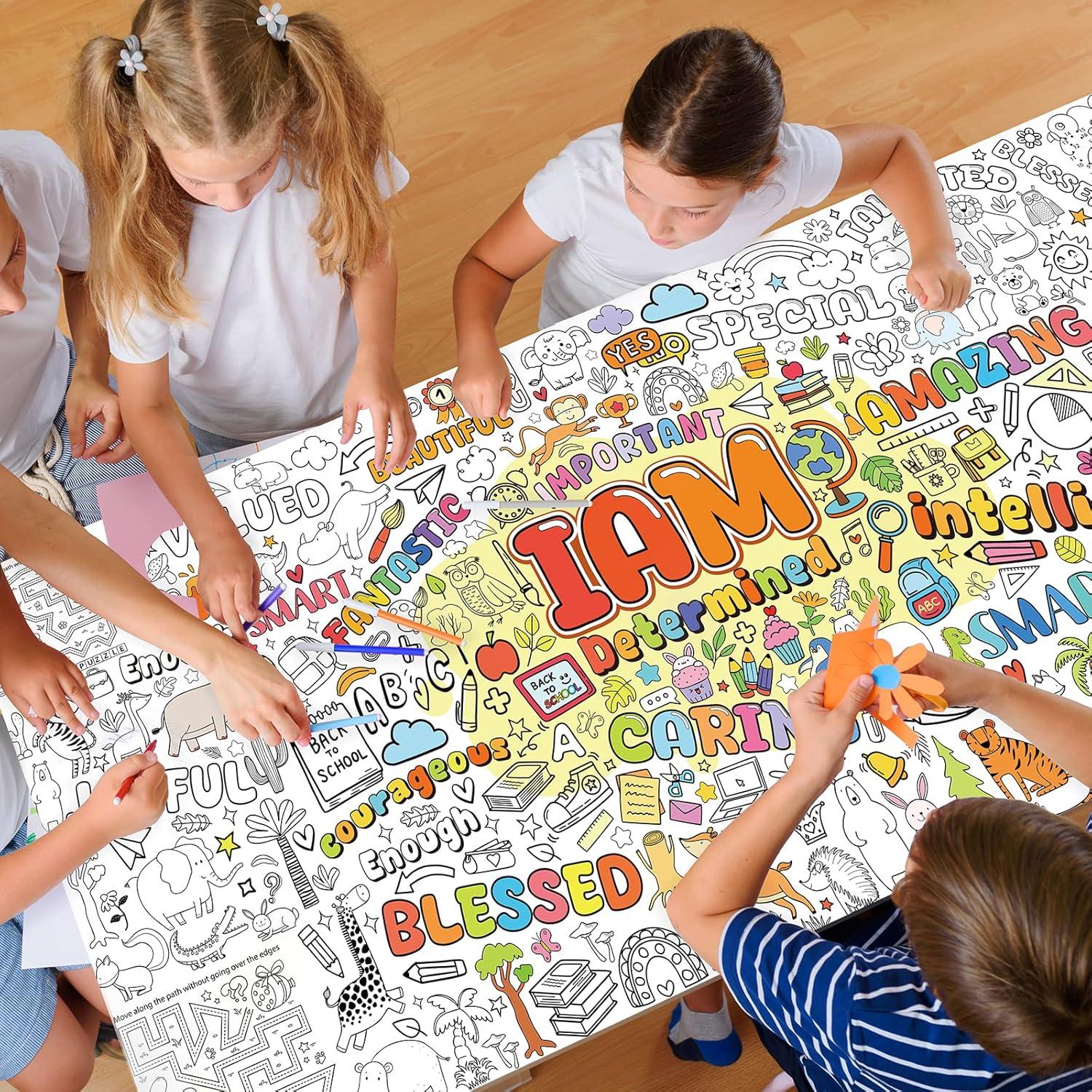 Póster para Colorear TAKEALLOKO 90 x 182 cm Afirmaciones Positivas