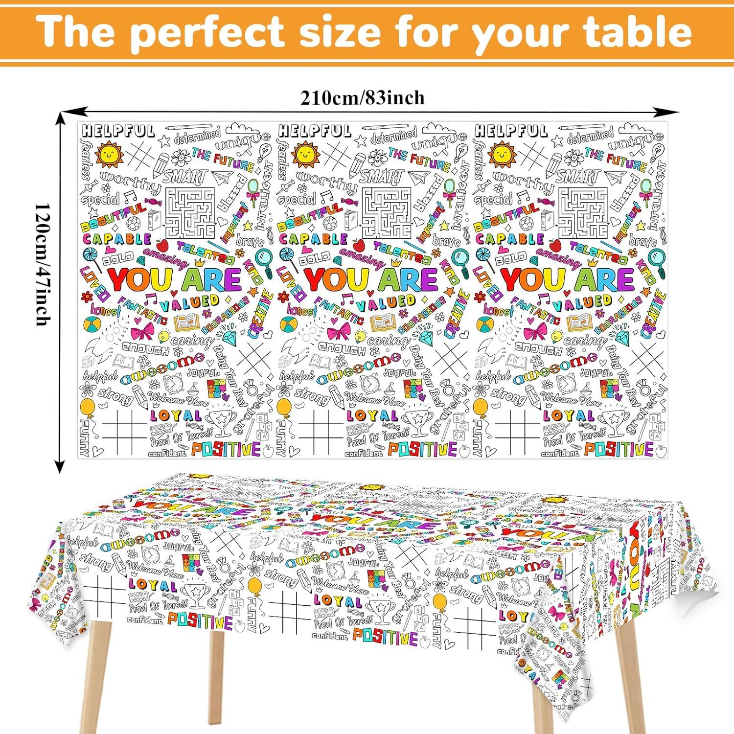 Póster Gigante para Colorear Qyeahkj 210x120 cm Afirmaciones Positivas