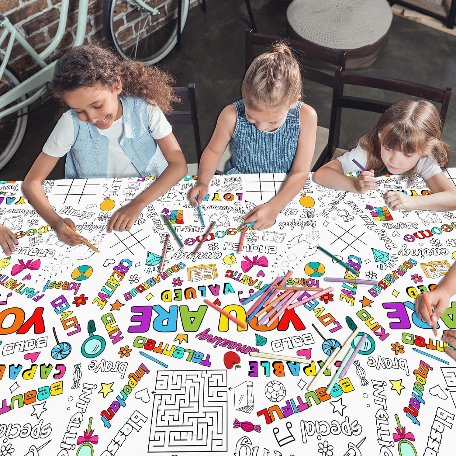 Póster Gigante para Colorear Qyeahkj 210x120 cm Afirmaciones Positivas