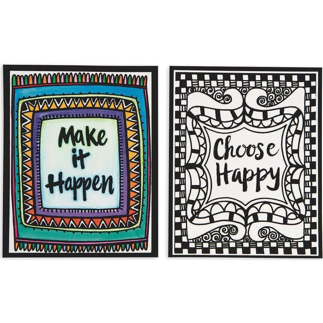 Pósters de Arte Terciopelo S&S Worldwide - Piensa Positivo 24 Unidades